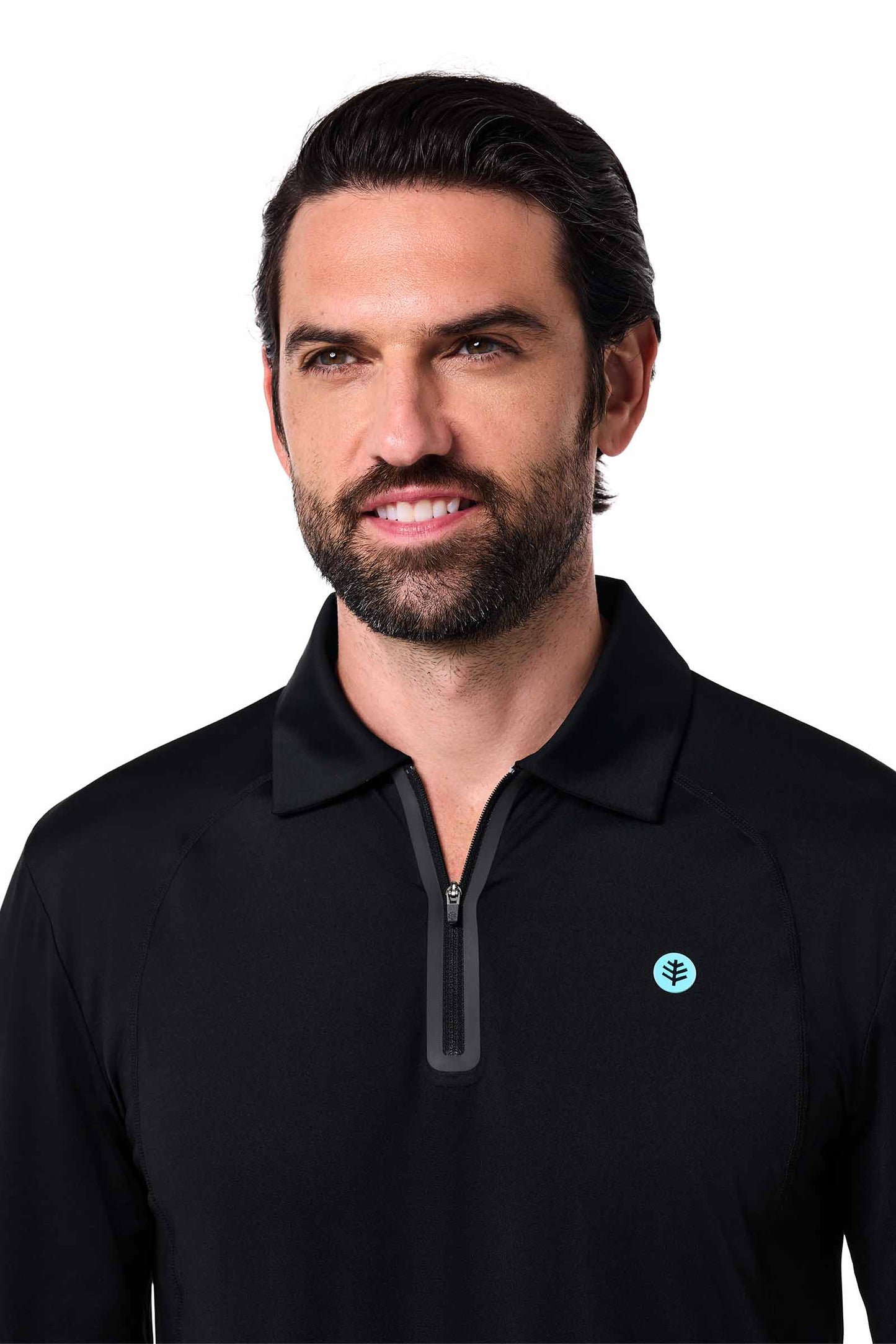 Men's Drive Long Sleeve Golf Polo | Black