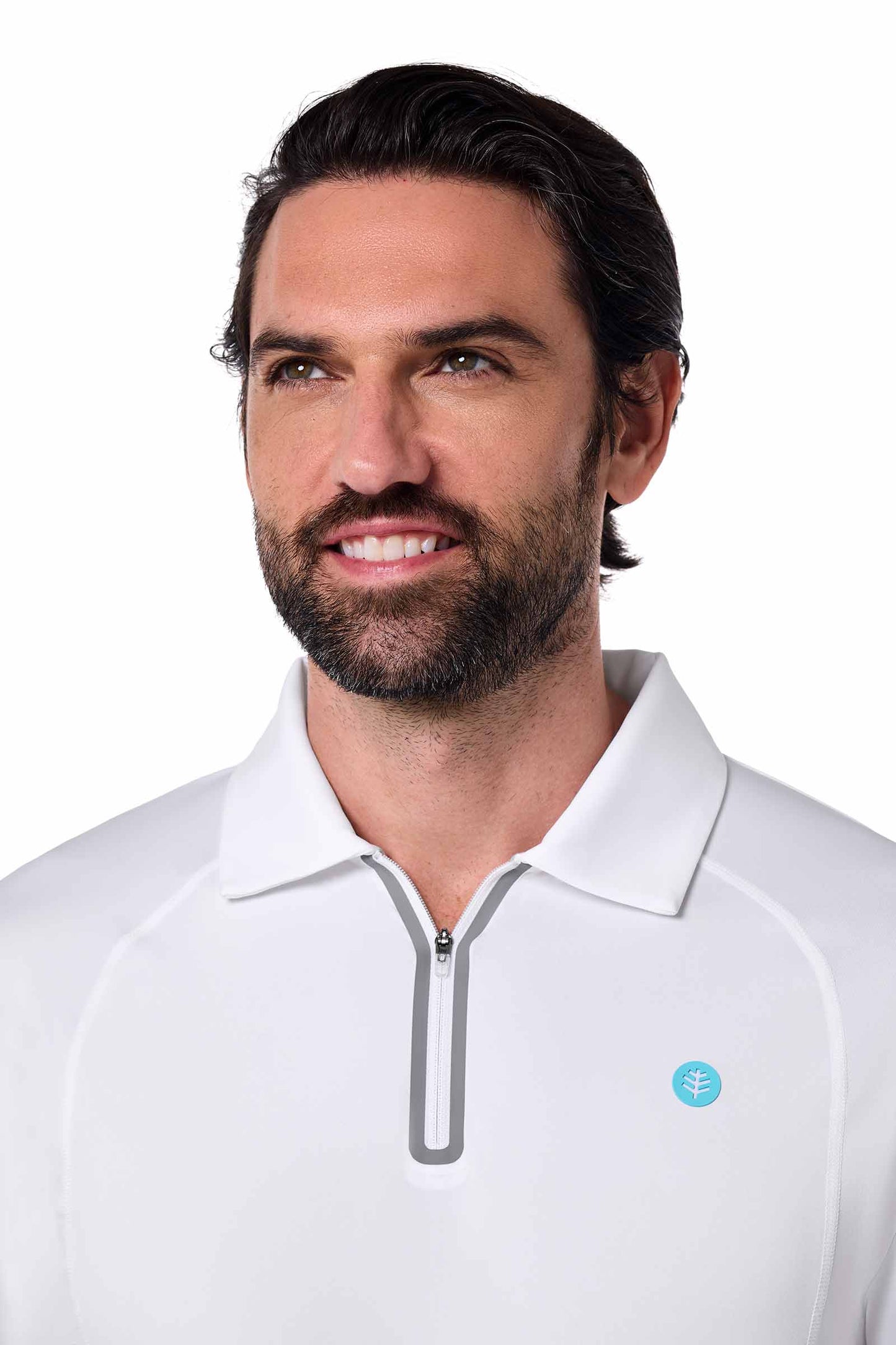 Men's Drive Long Sleeve Golf Polo | White