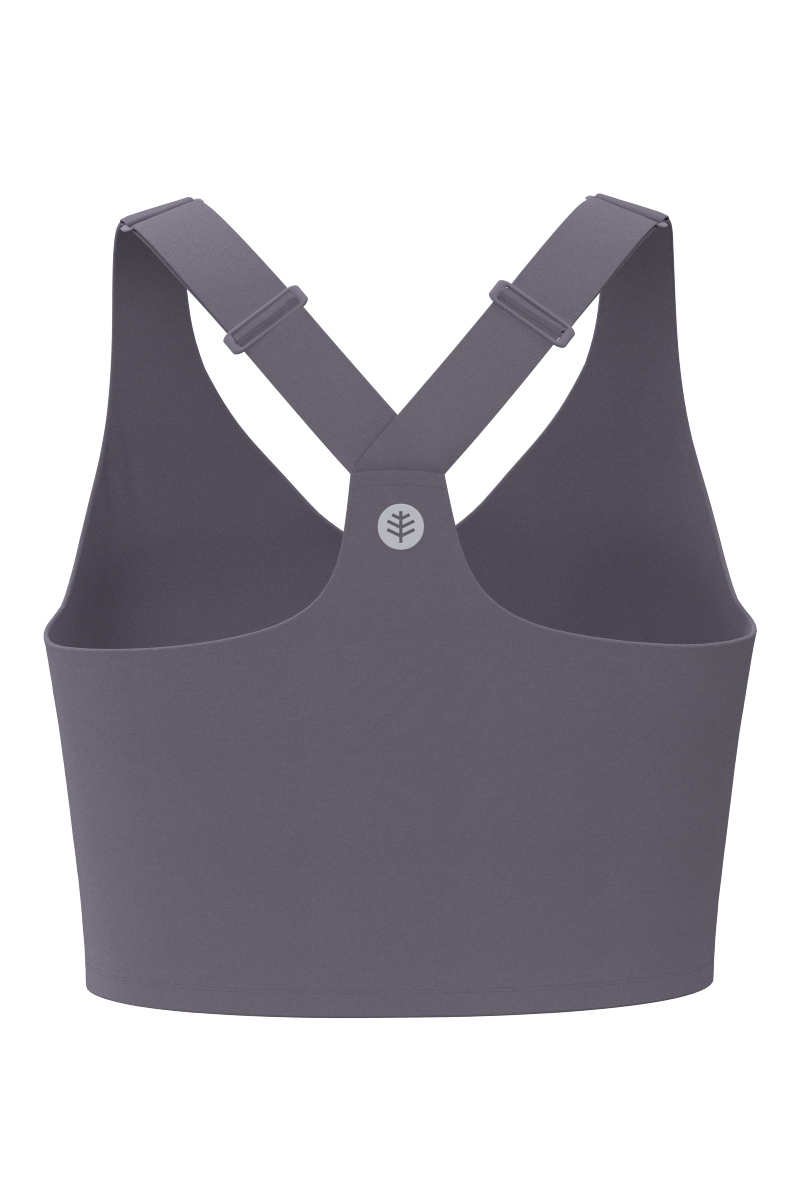 Women's Ananda Long Line Sports Bra | Lavender Grey