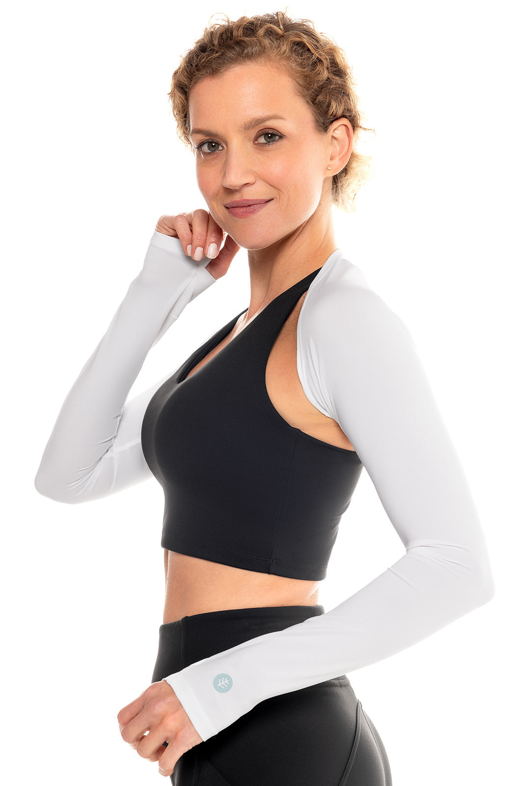 Women's Larix Shoulder Wrap UV Sleeve | White