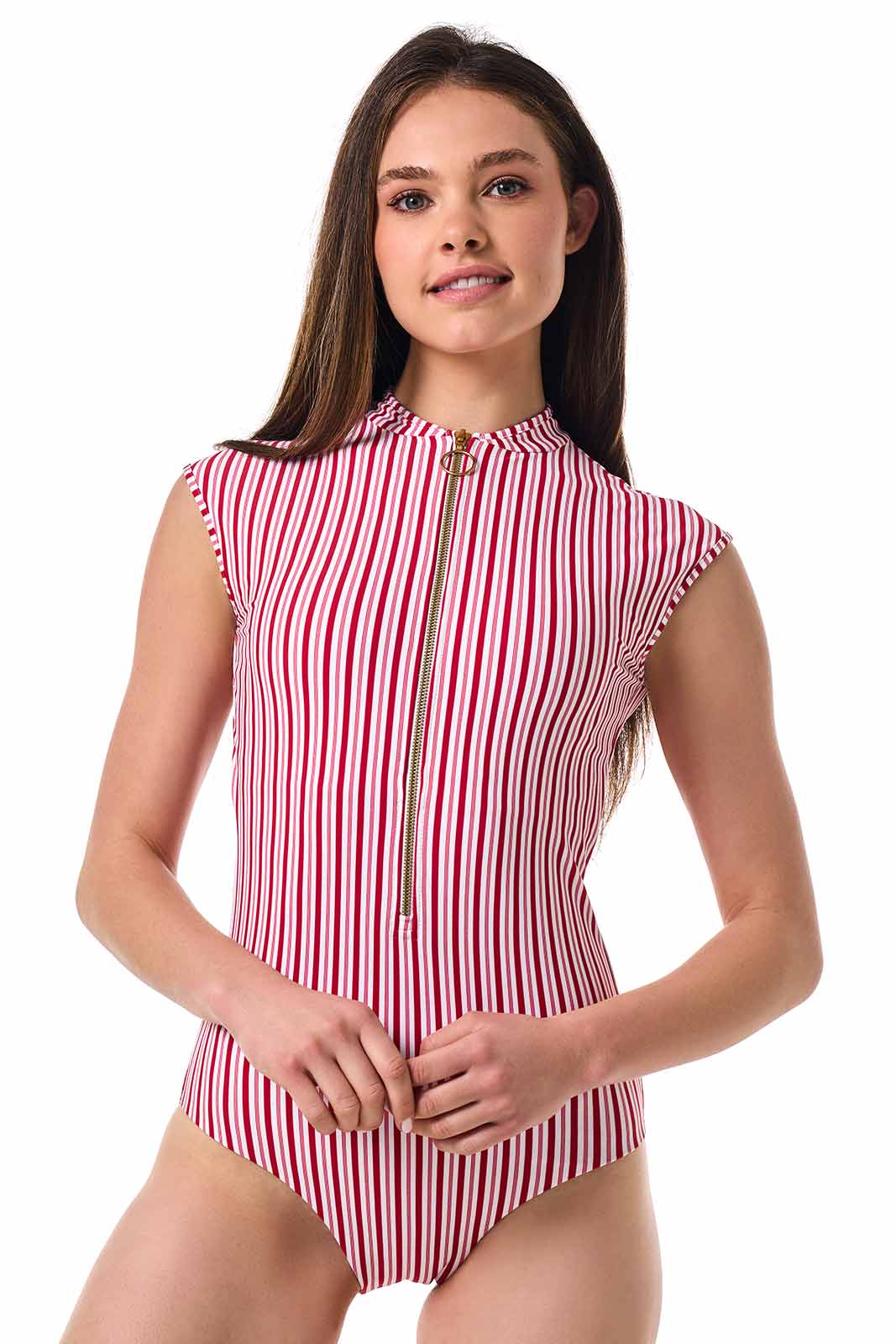 Women's Sweetwater Cap Sleeve One Piece | Cherry Stripe