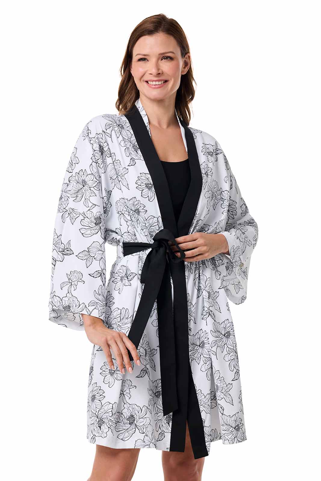 Women's Siesta Key Kijama | White/Black Perfect Peony