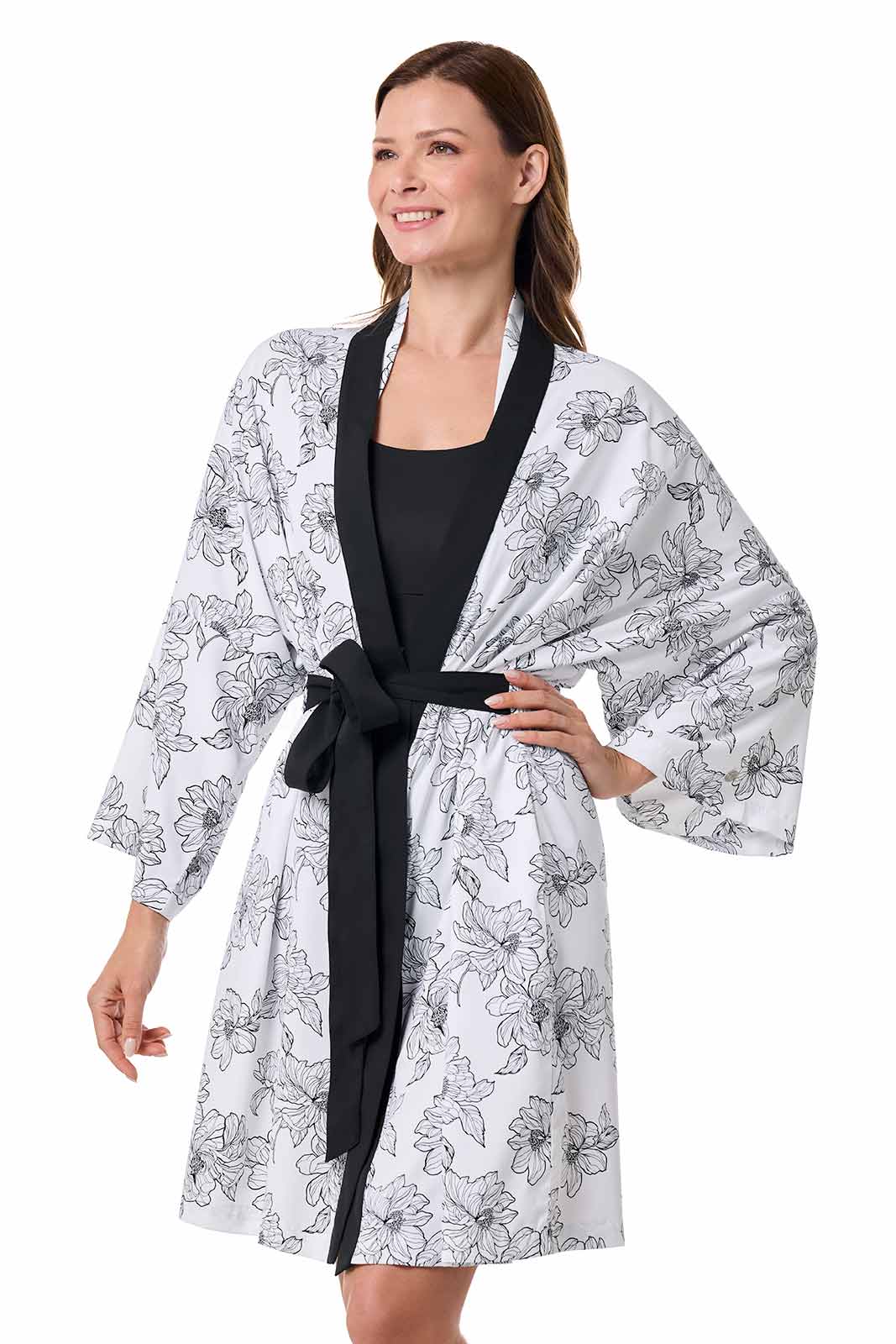 Women's Siesta Key Kijama | White/Black Perfect Peony