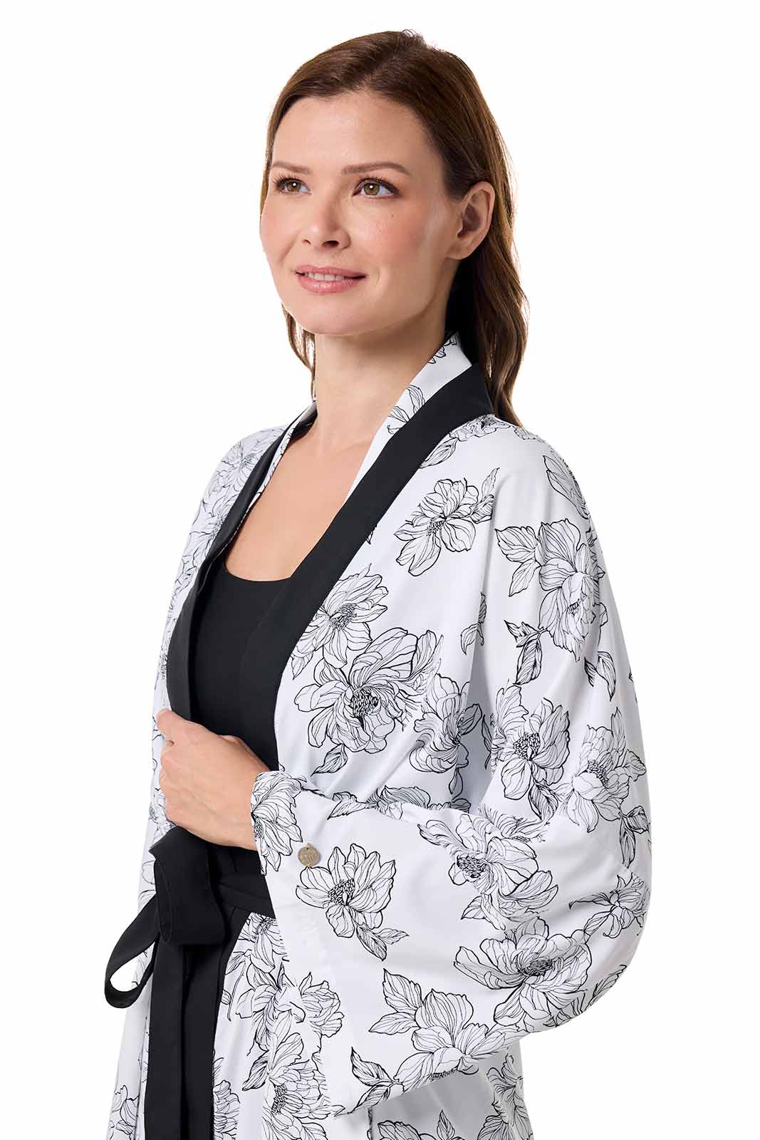 Women's Siesta Key Kijama | White/Black Perfect Peony