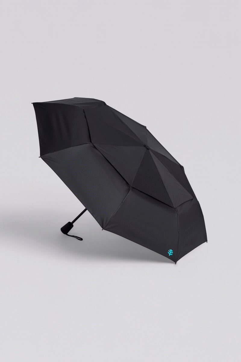Sombrilla Solbrella de 42" con doble toldo manual | Acabado negro mate