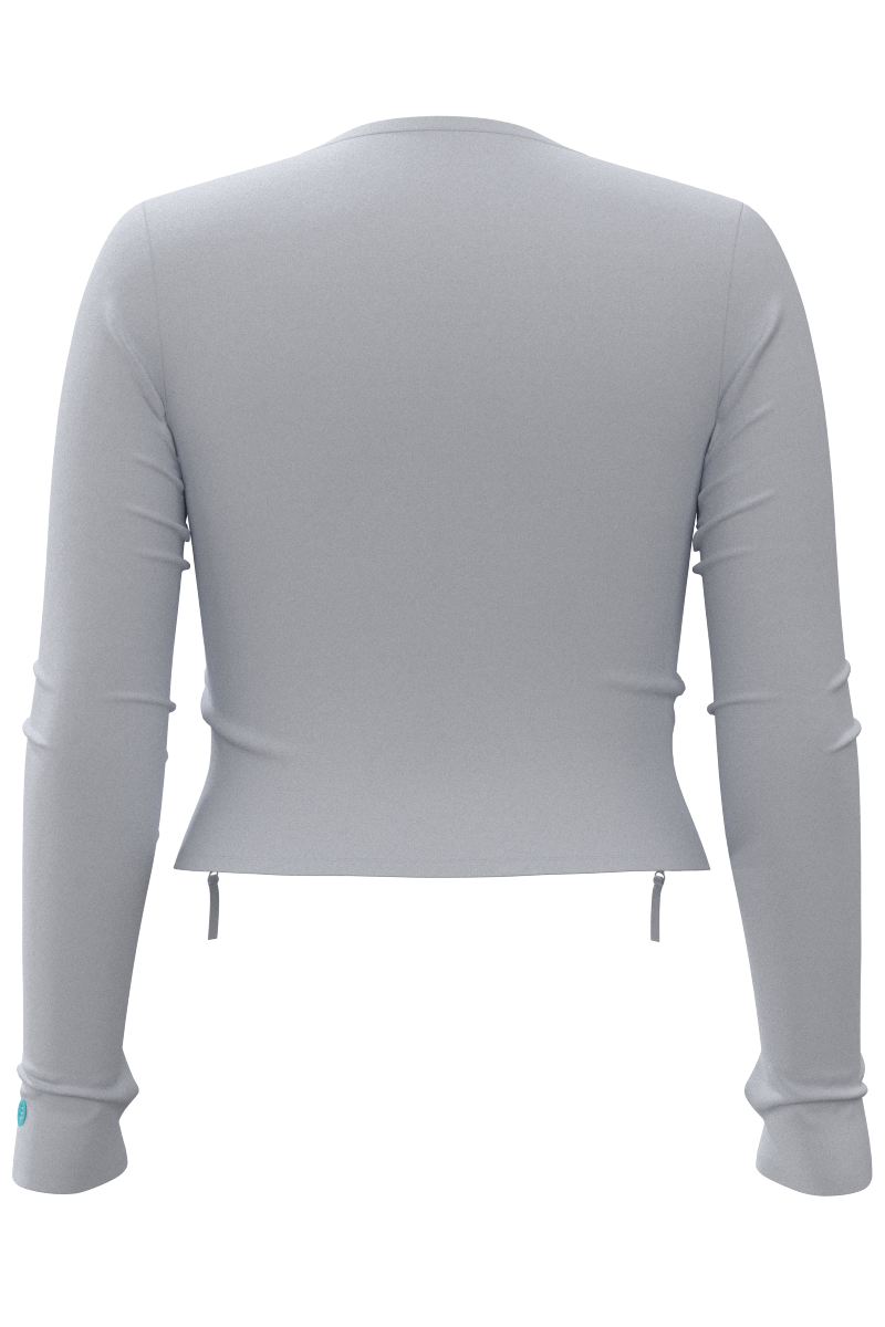 Women's Bayfront Rash Guard Bra Top | White