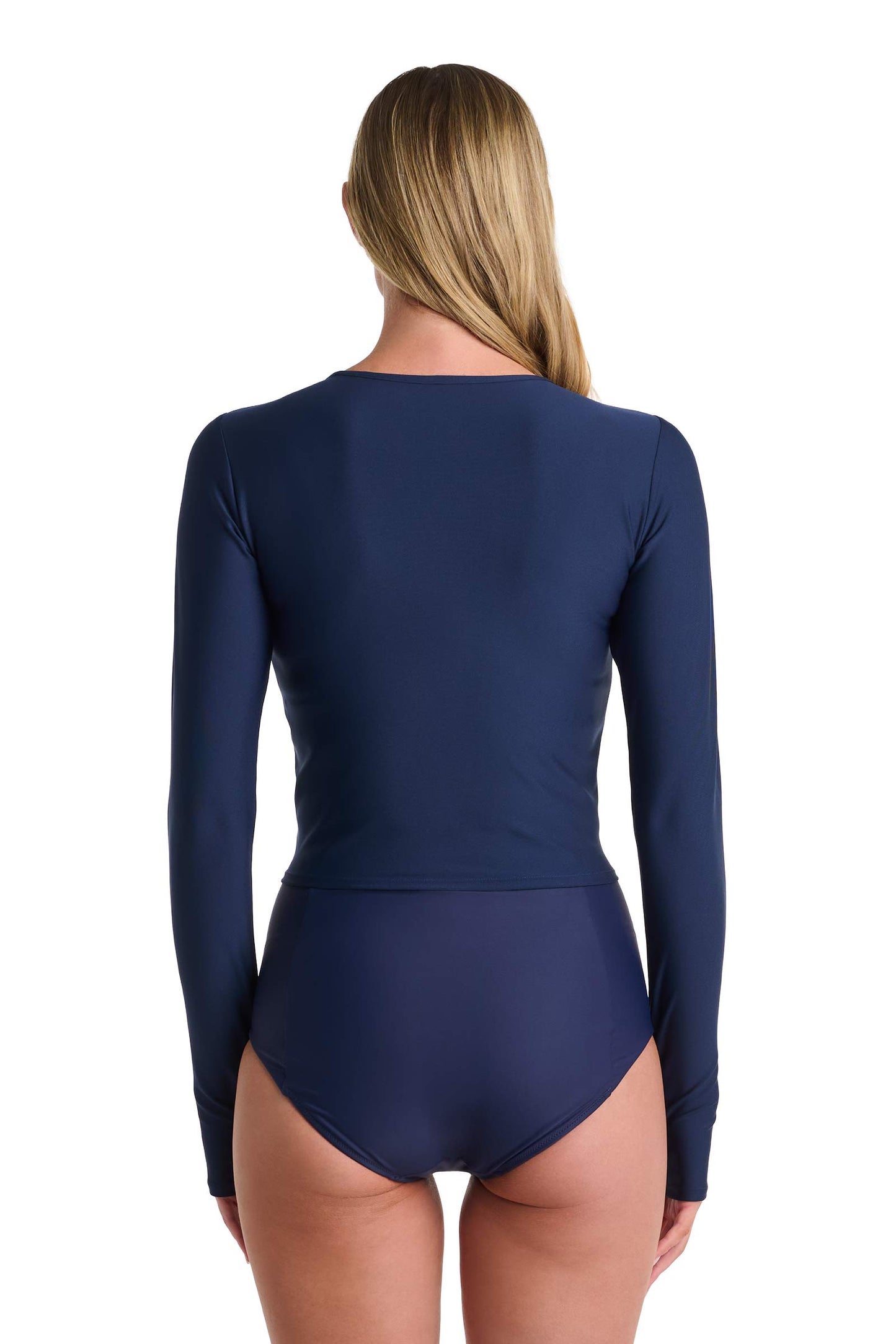 Women's Bayfront Rash Guard Bra Top | Navy