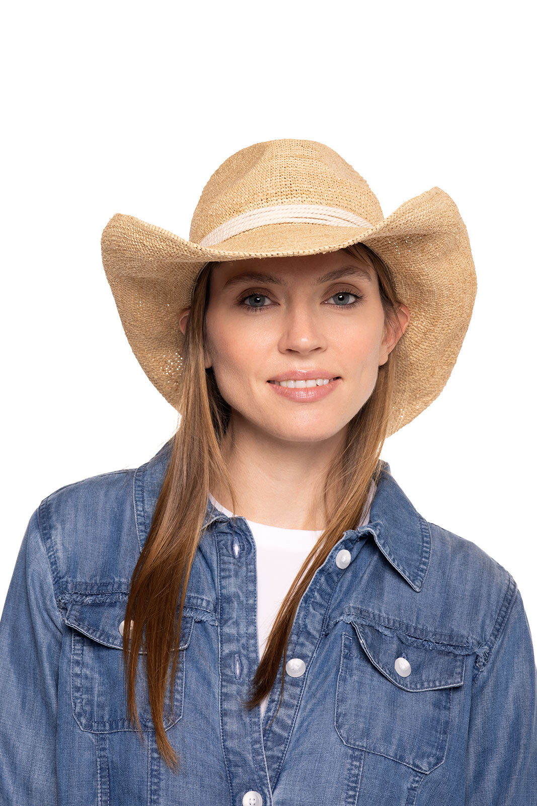 Women's Stagecoach Crochet Raffia Western Hat | Natural