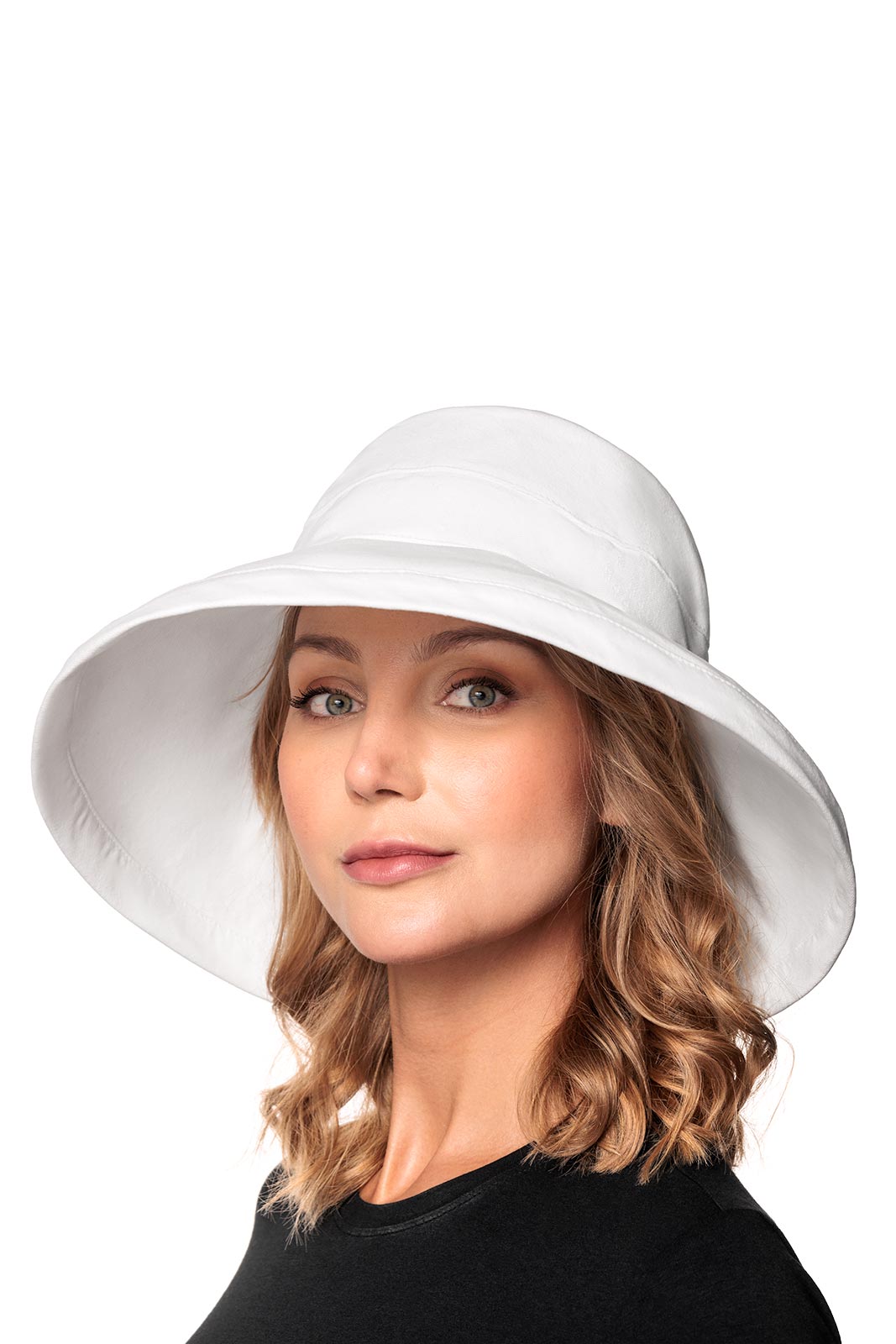 Women's Sydney Kettle Brim Cotton Hat | White