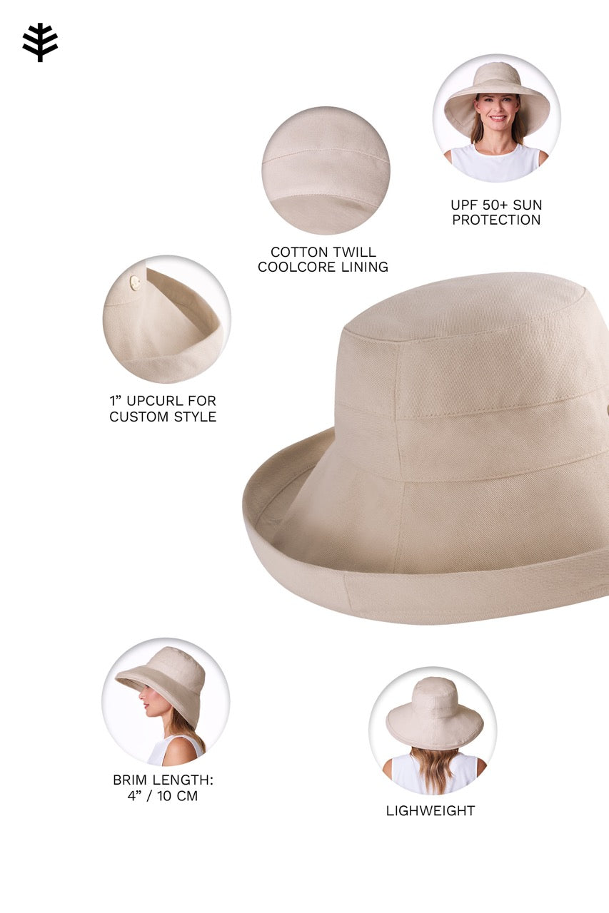 Women's Sydney Kettle Brim Cotton Hat | White