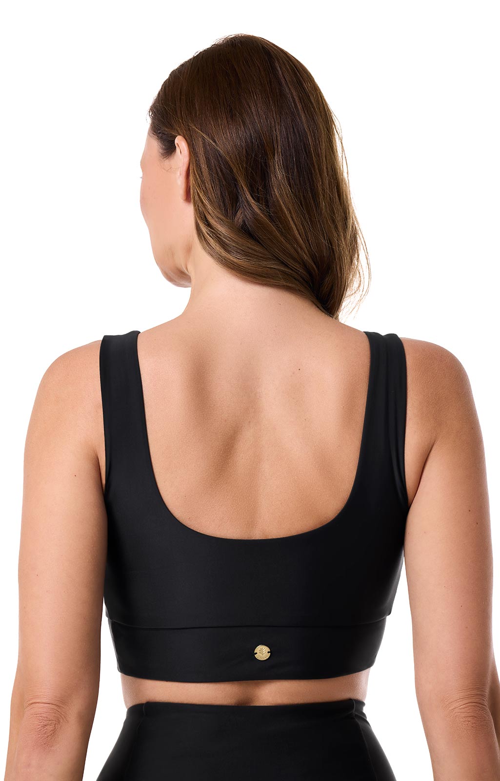Women's Spring Garden Crop Bikini Top | Black