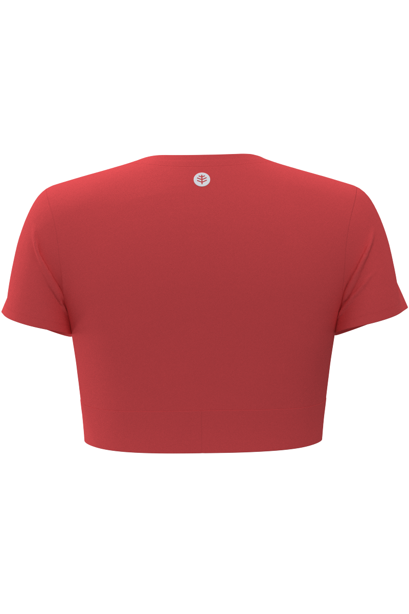 Women's Hibiscus Island Crop Swim T-Shirt | Coral Reef