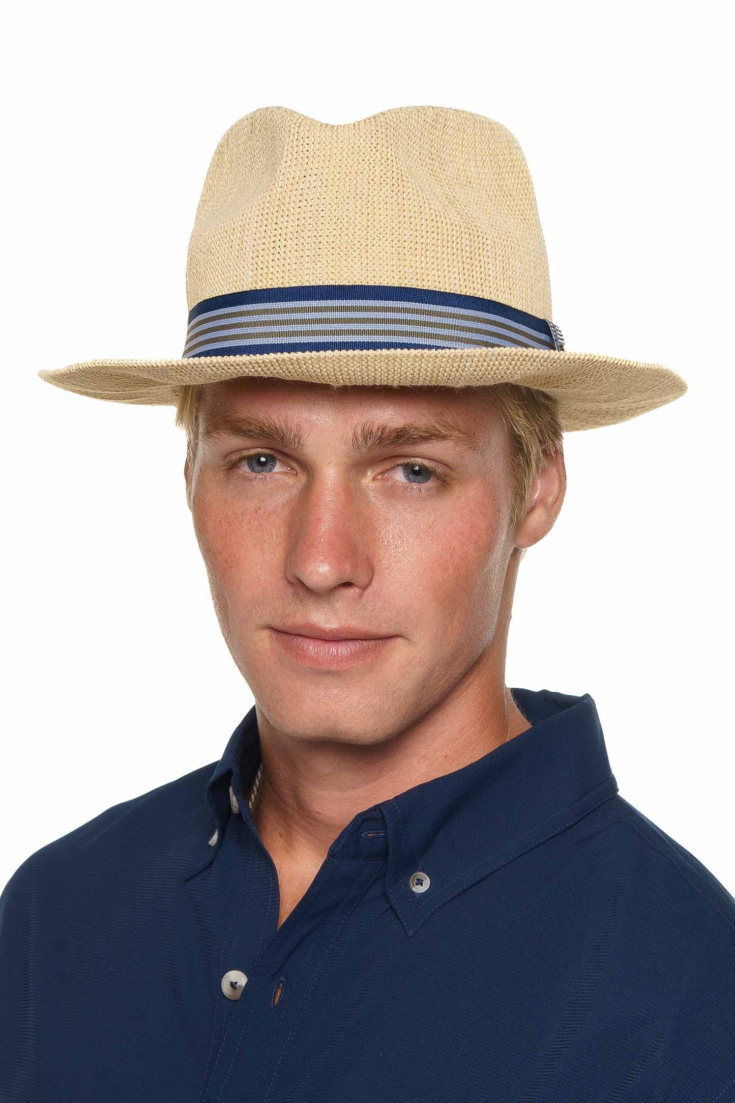 Men's 1st Street Classic Poly Knit Fedora | Natural