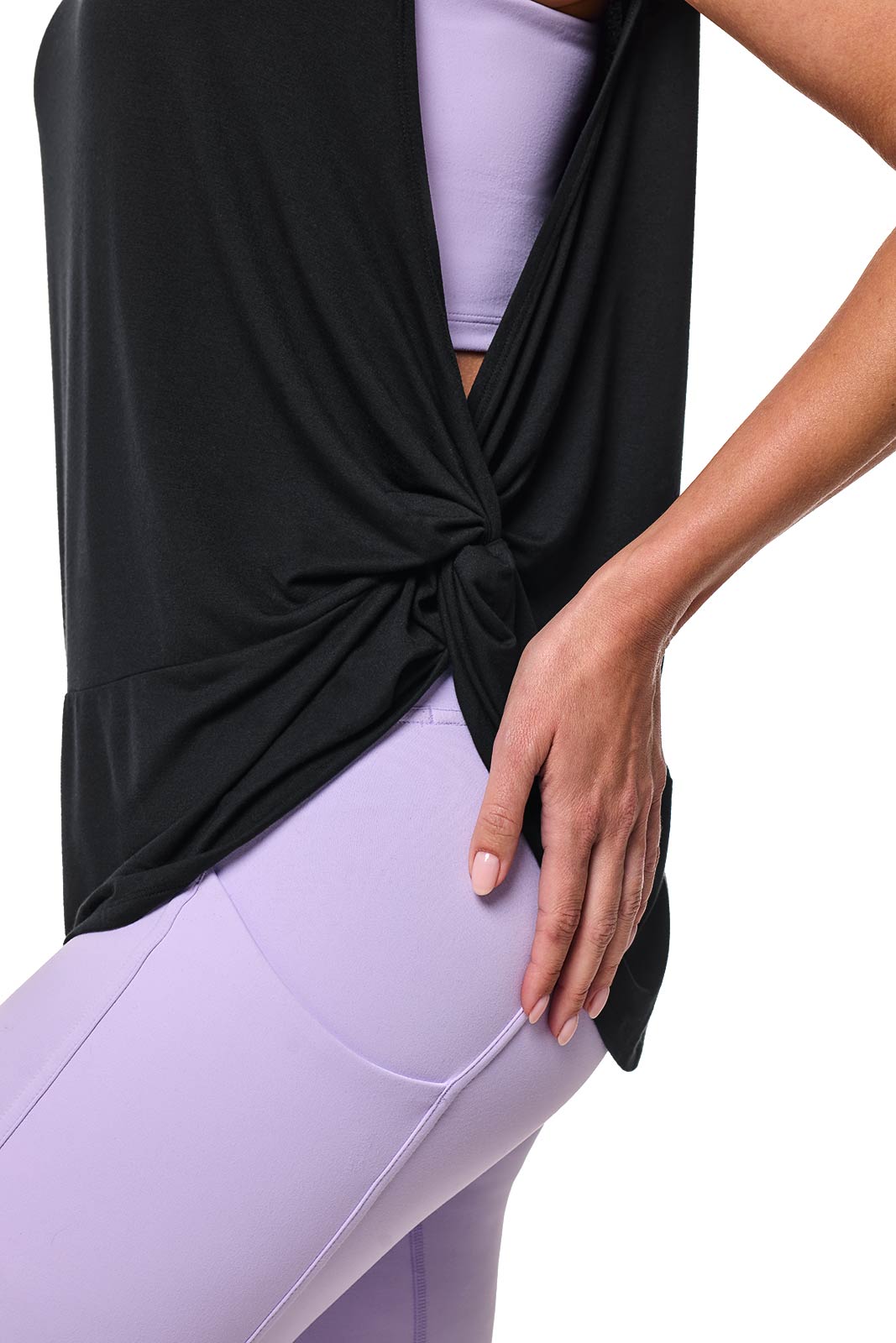 Women's Supine Twist Yoga Tank | Black