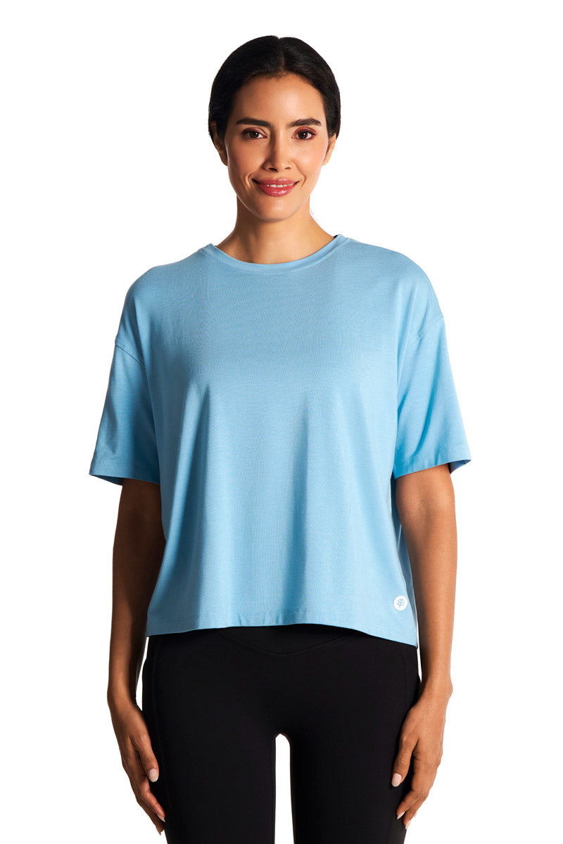 Women's Yoga Studio T-Shirt | Arctic Blue