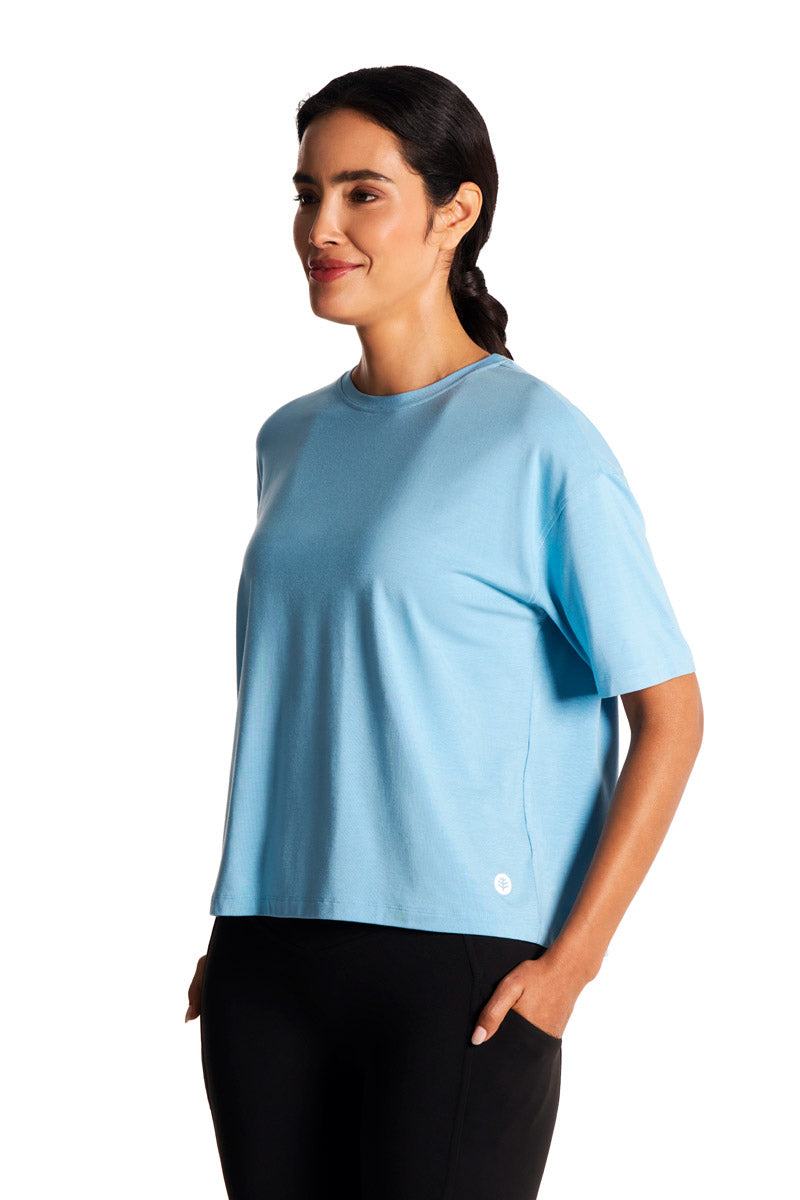 Women's Yoga Studio T-Shirt | Arctic Blue
