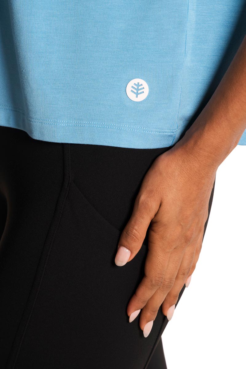 Women's Yoga Studio T-Shirt | Arctic Blue