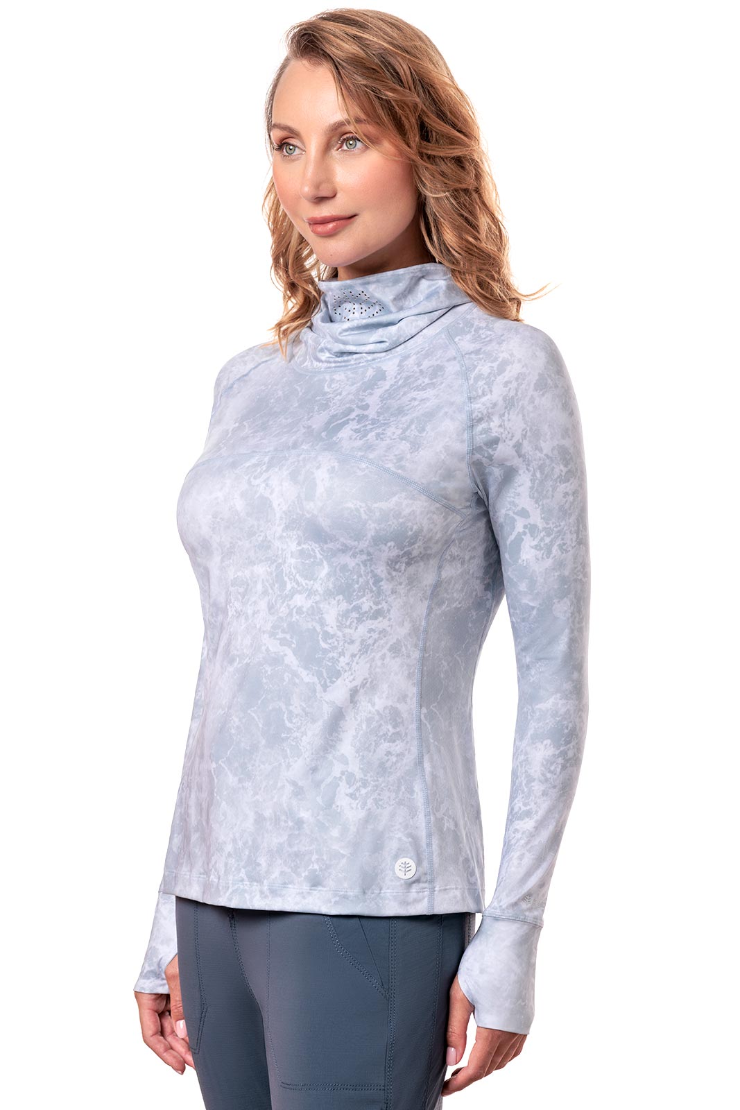 Women's Vented Paros Fishing T-Shirt | Grey Water Print