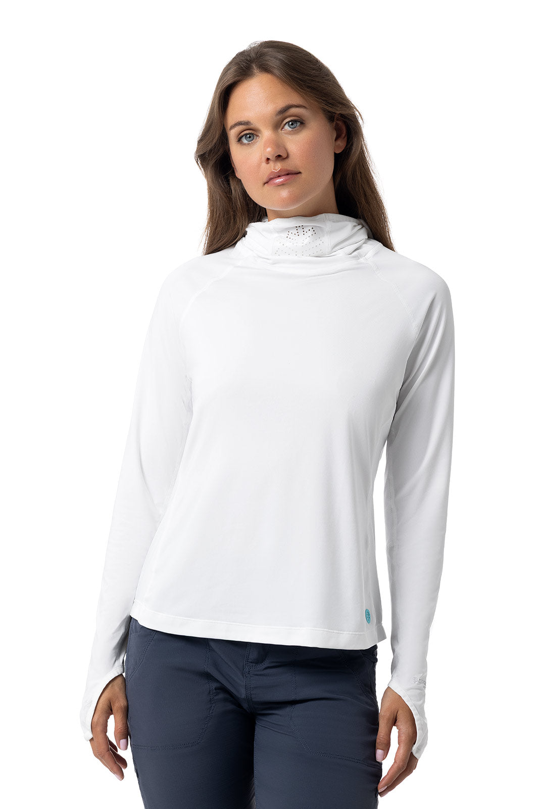 Women's Vented Paros Fishing Hoodie | White