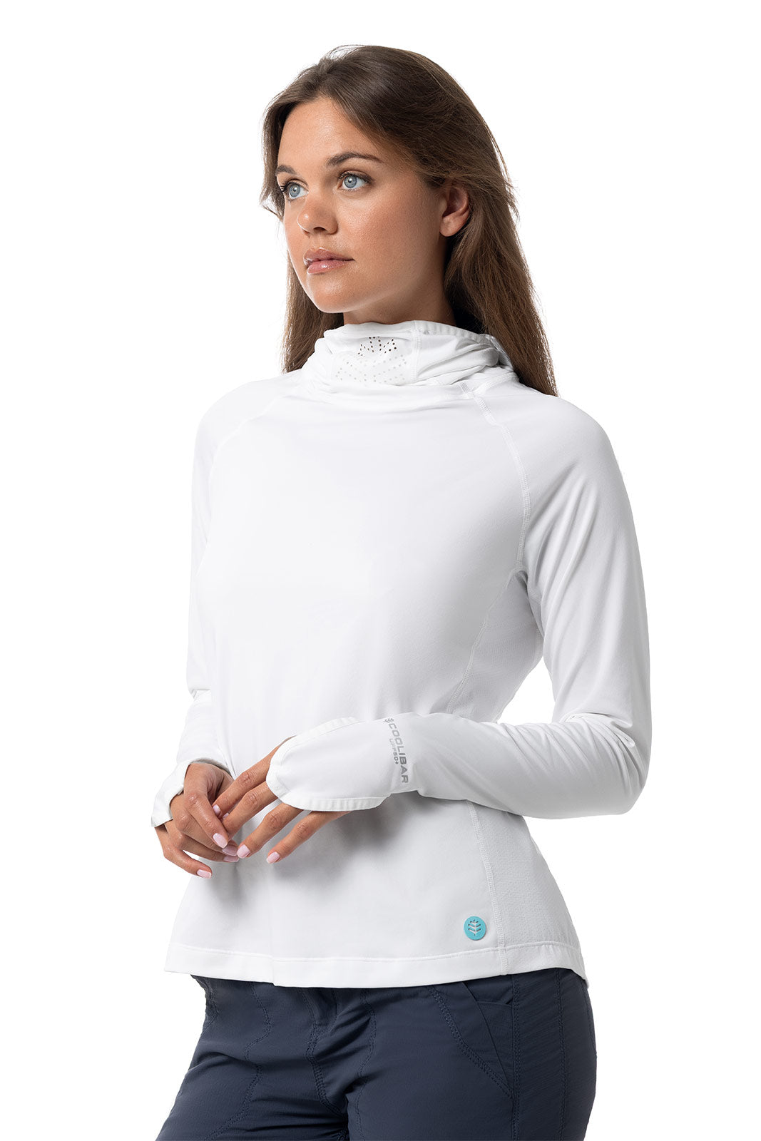 Women's Vented Paros Fishing Hoodie | White