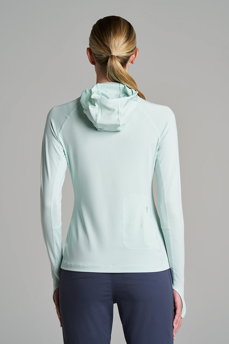 Women's Vented Paros Sailing Hoodie | Misty Aqua