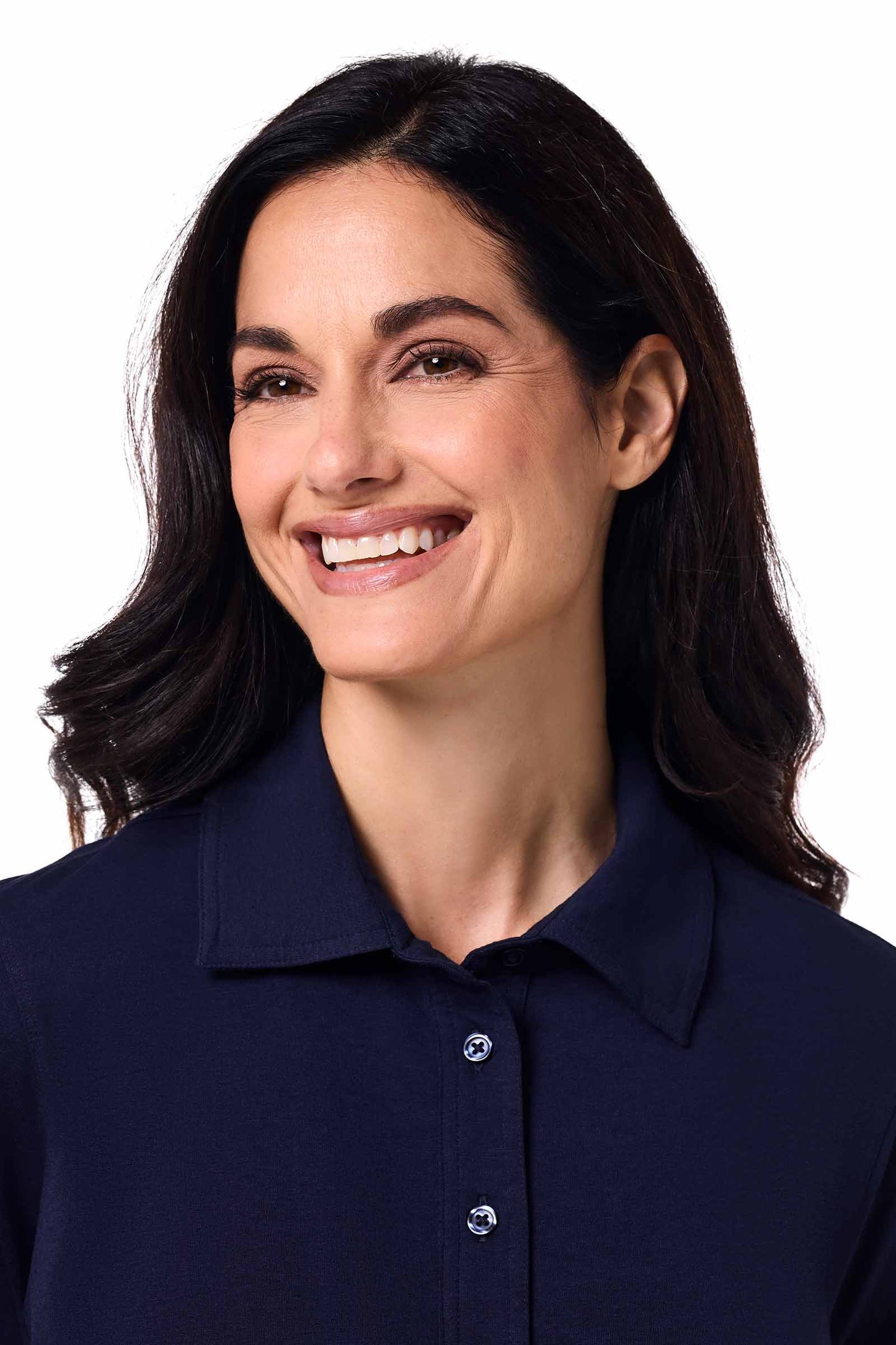 Women's Morningside Button Down Short Sleeve Shirt | Navy