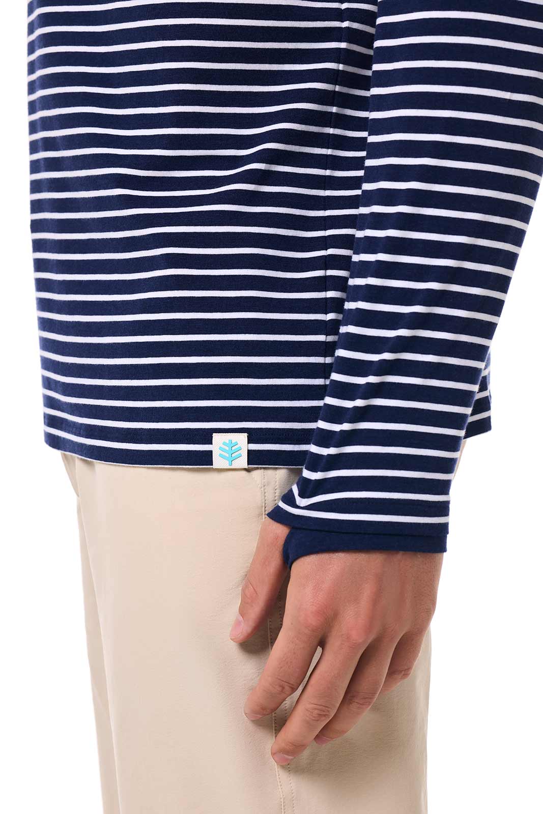 Men's Hallandale Long Sleeve Henley | Navy/White Stripe
