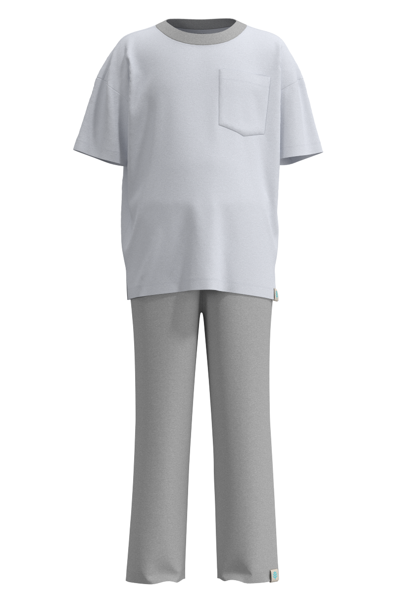 Kid's Mangrove T-Shirt and Pants Set | White Colorblock