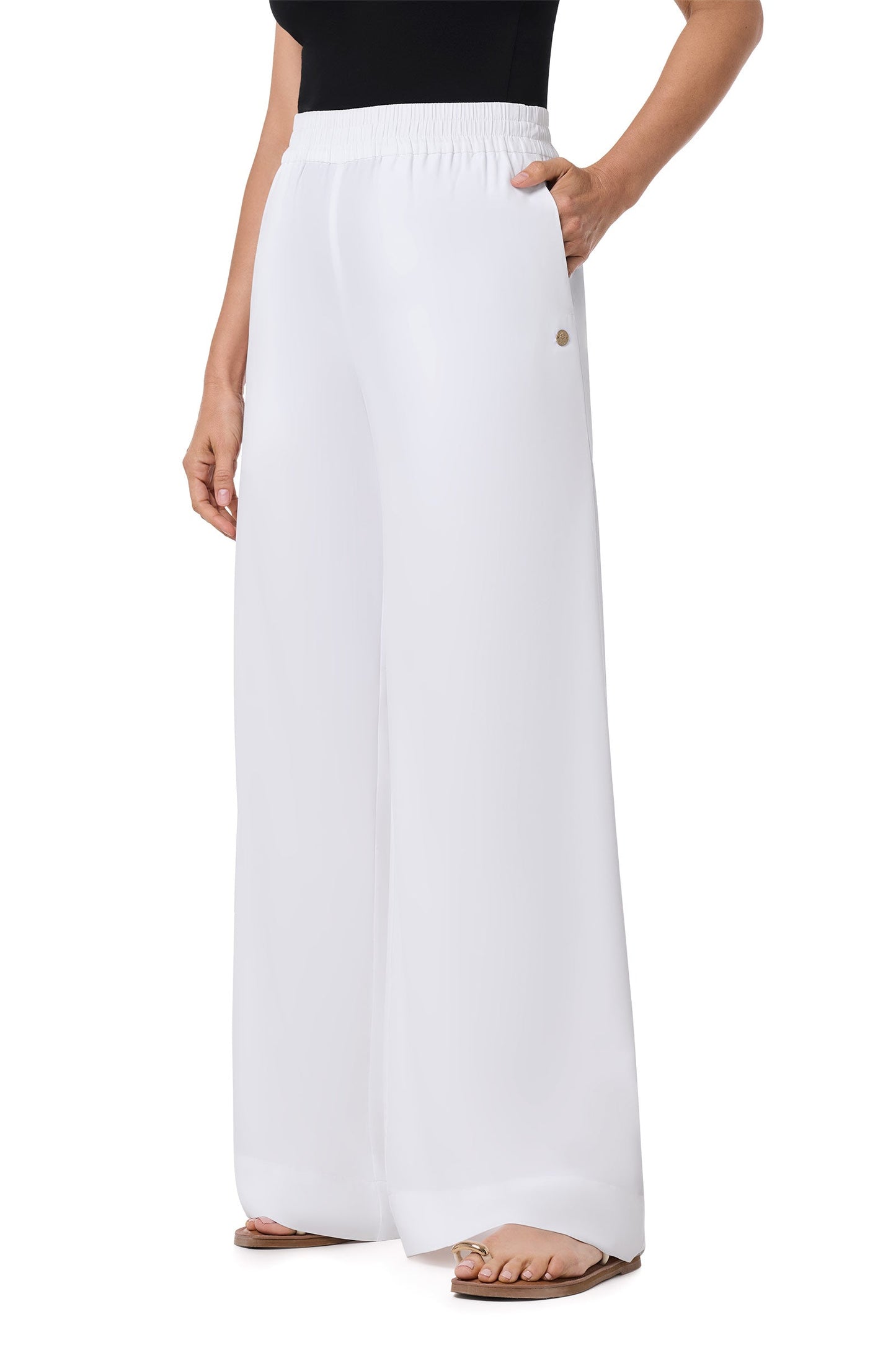 Women's Leros Wide Leg Pants | White