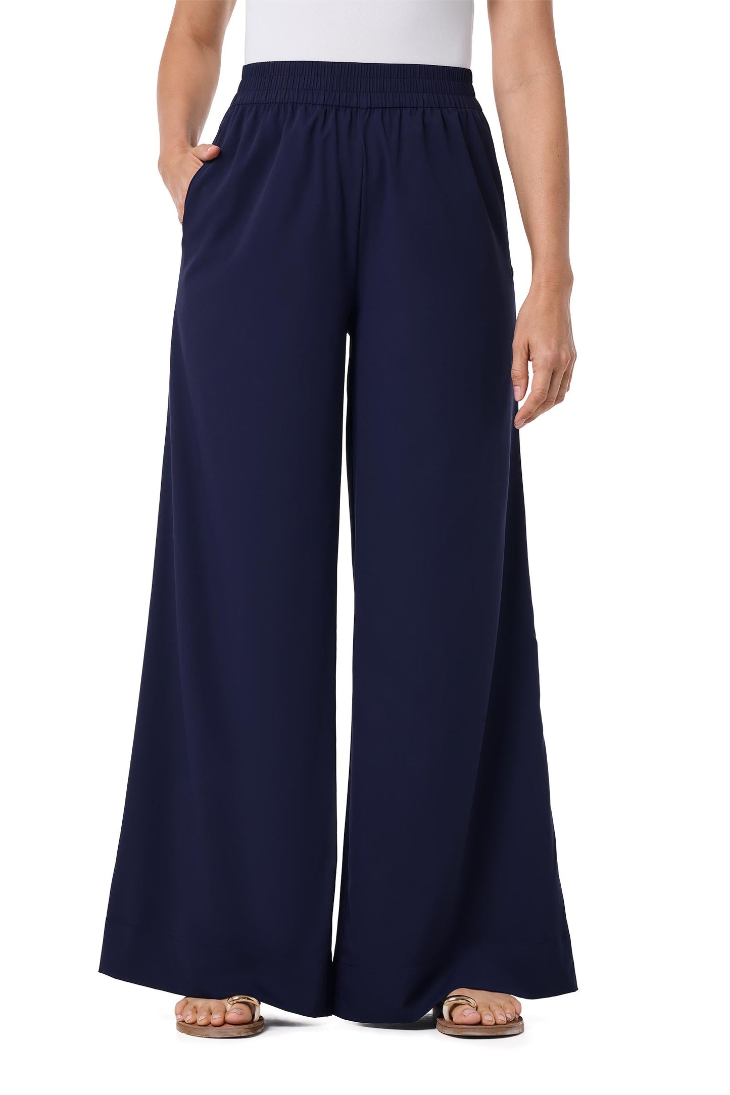 Women's Leros Wide Leg Pants | Navy