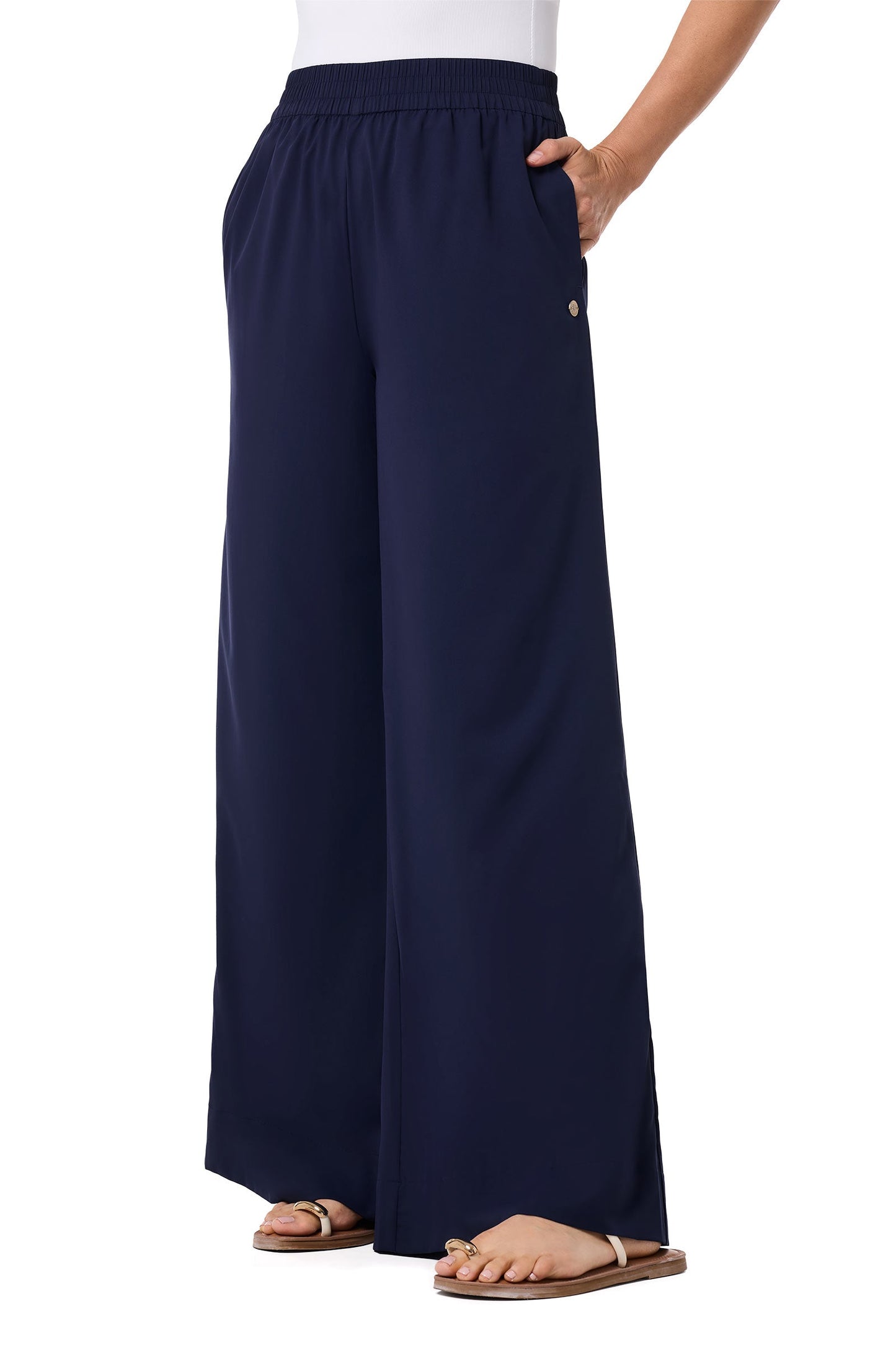 Women's Leros Wide Leg Pants | Navy