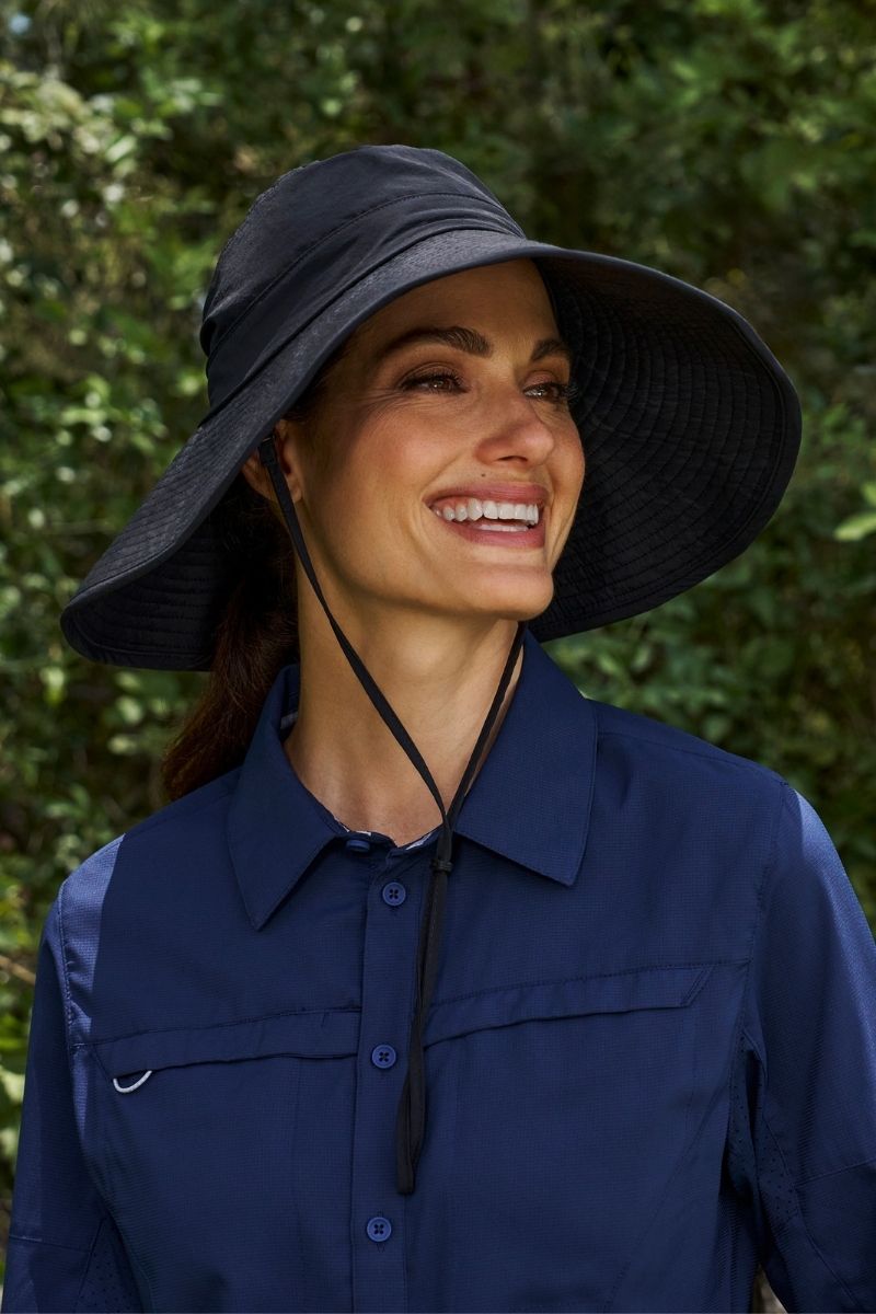 Women's Cyd Travel Beach Hat | Black