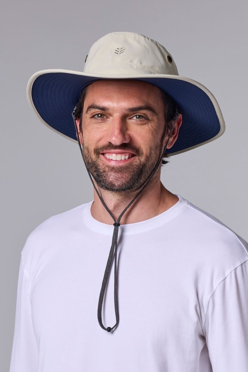 Unisex Matchplay Golf Hat | Stone/Navy