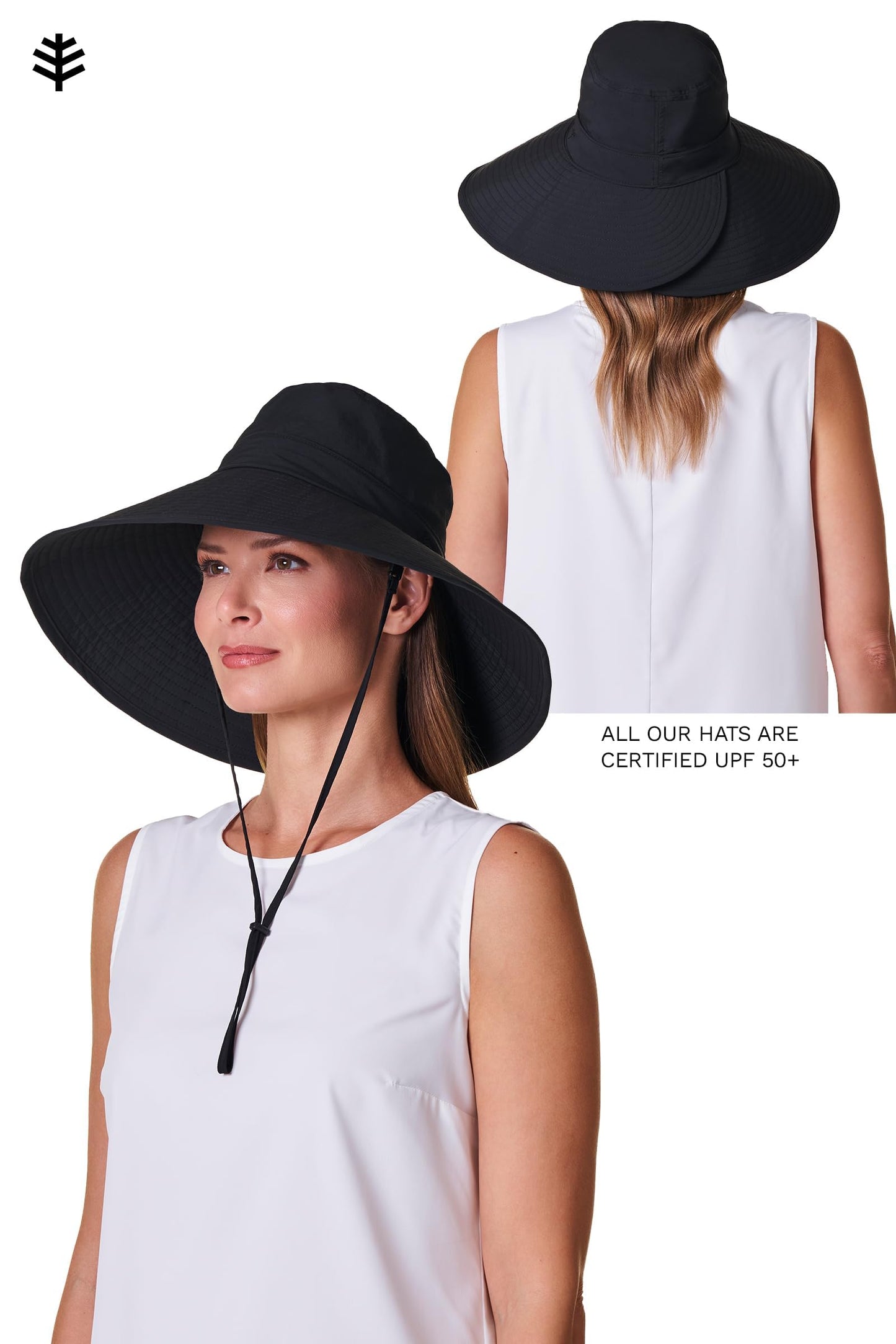 Women's Cyd Travel Beach Hat | Black