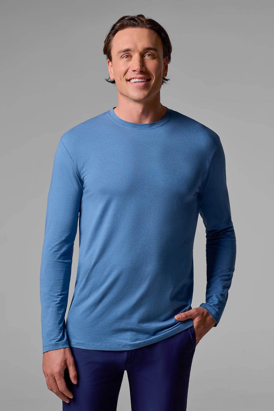 Men's Morada Everyday Long Sleeve T-Shirt | Blue Dusk