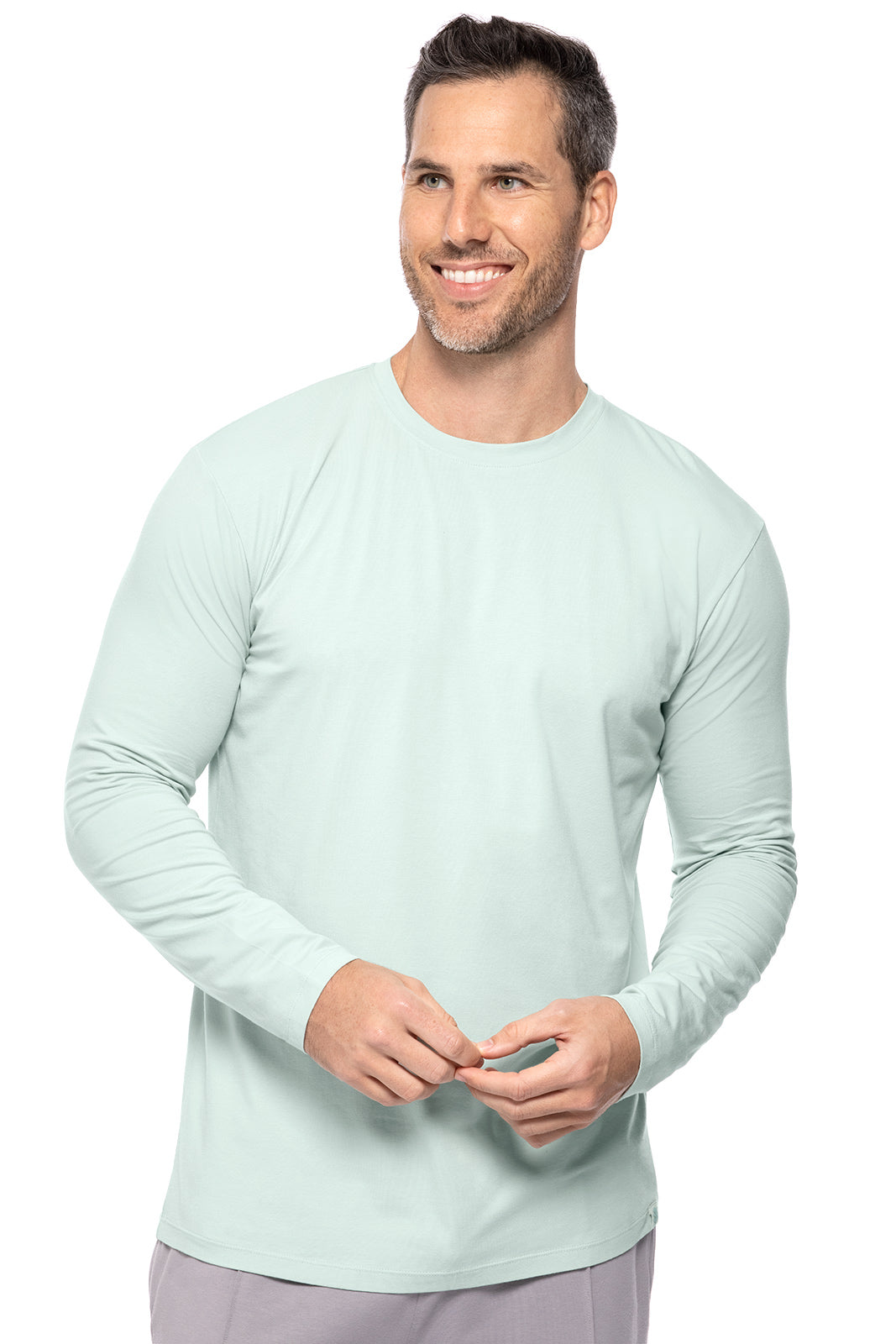 Men's Morada Everyday Long Sleeve T-Shirt | Misty Aqua