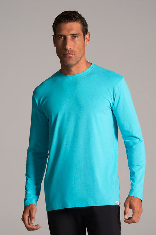 Men's Morada Everyday Long Sleeve T-Shirt | Blue Curacao