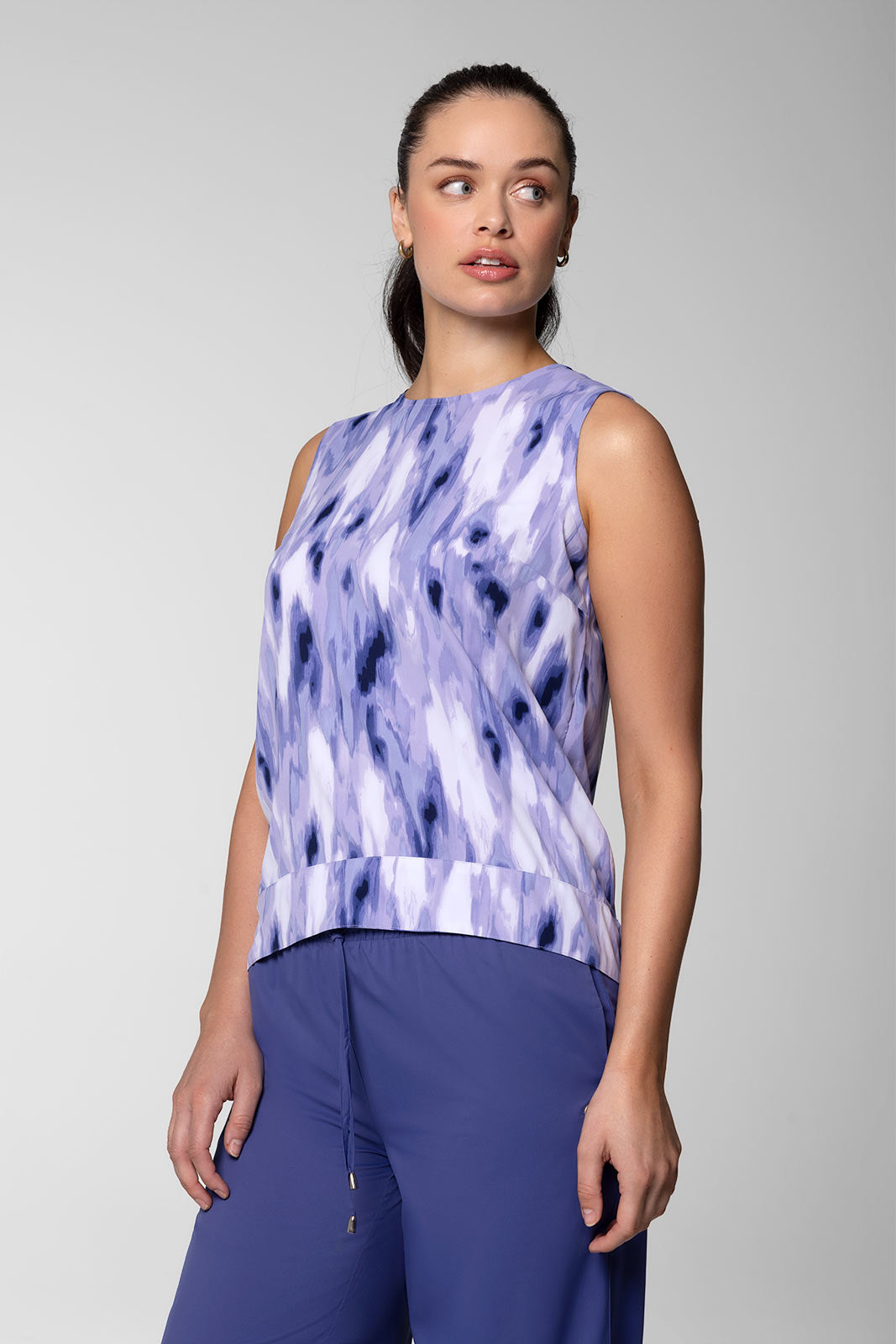 Women's St. Tropez Swing Tank Top | Future Dusk Ikat Watercolor