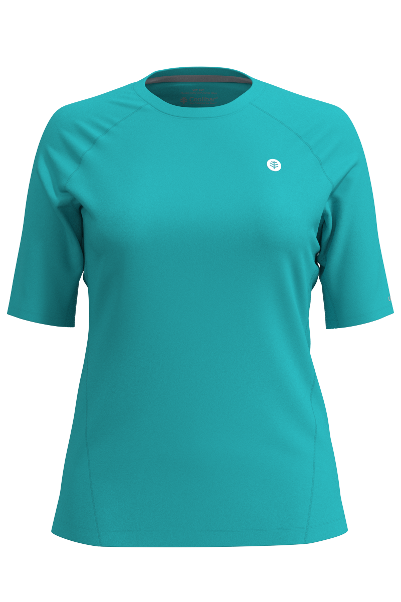 Women's Devi Short Sleeve Fitness T-Shirt | Coolibar Blue