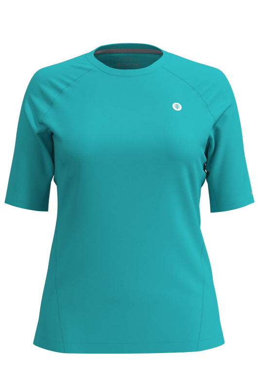 Women's Devi Short Sleeve Fitness T-Shirt | Coolibar Blue