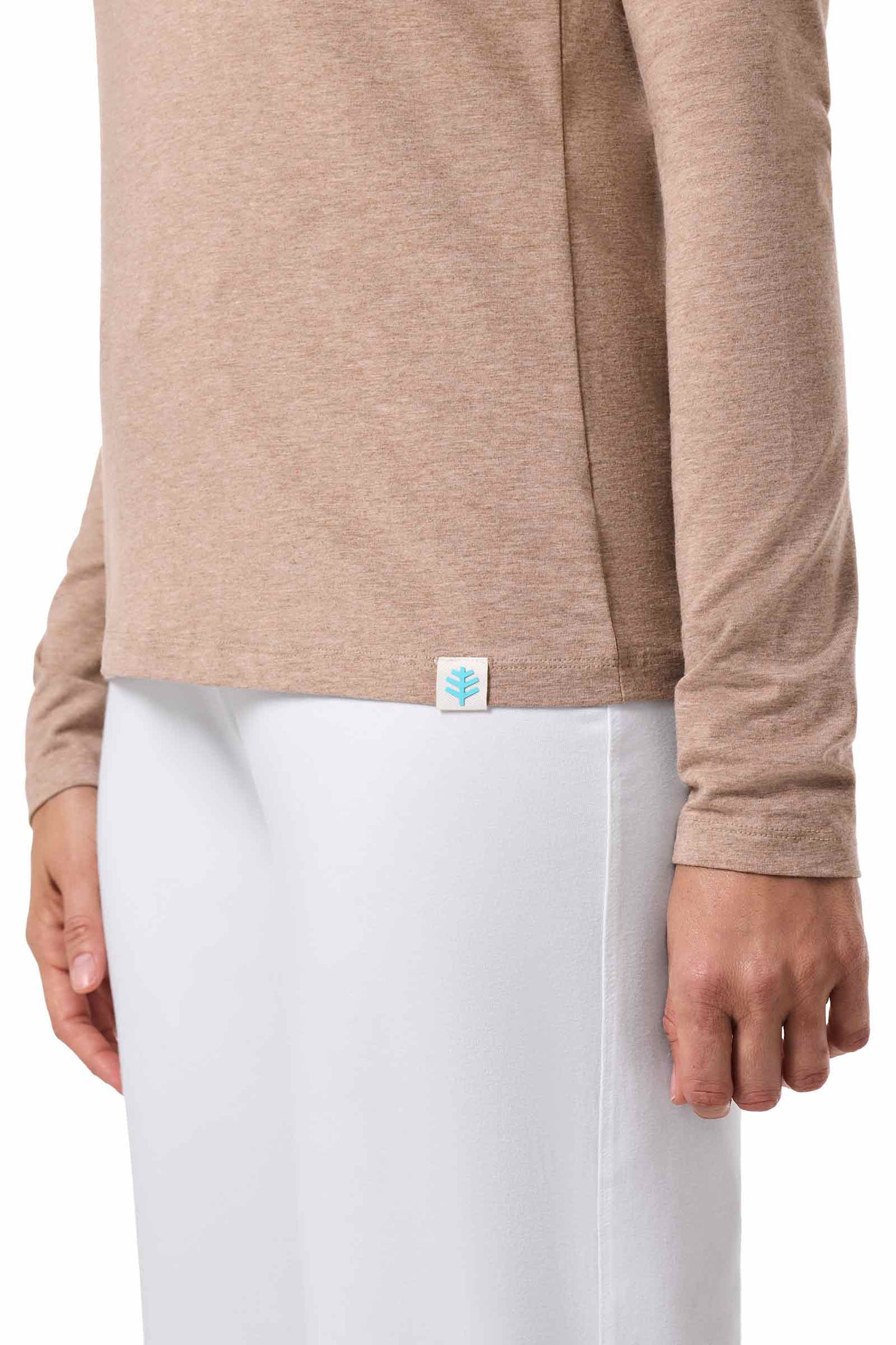 Women's Morada Everyday Long Sleeve T-Shirt | Dark Taupe Heather