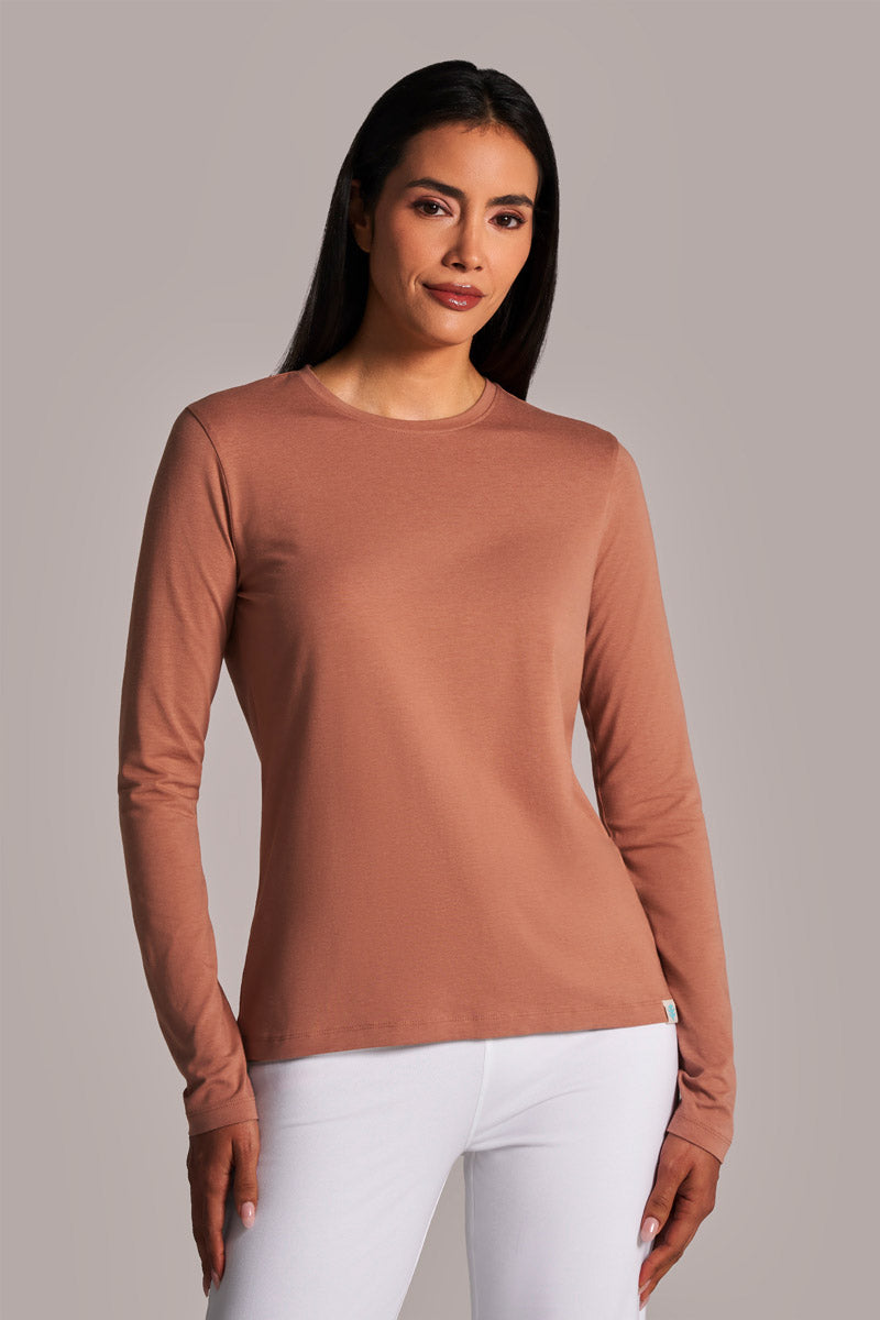 Women's Morada Everyday Long Sleeve T-Shirt | Mocha Mousse