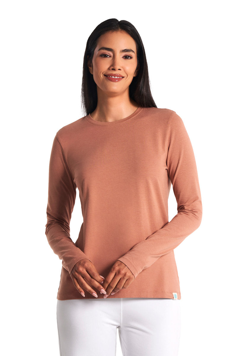 Women's Morada Everyday Long Sleeve T-Shirt | Mocha Mousse