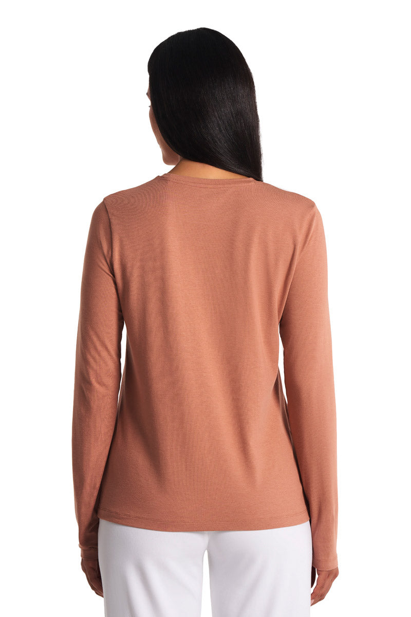 Women's Morada Everyday Long Sleeve T-Shirt | Mocha Mousse