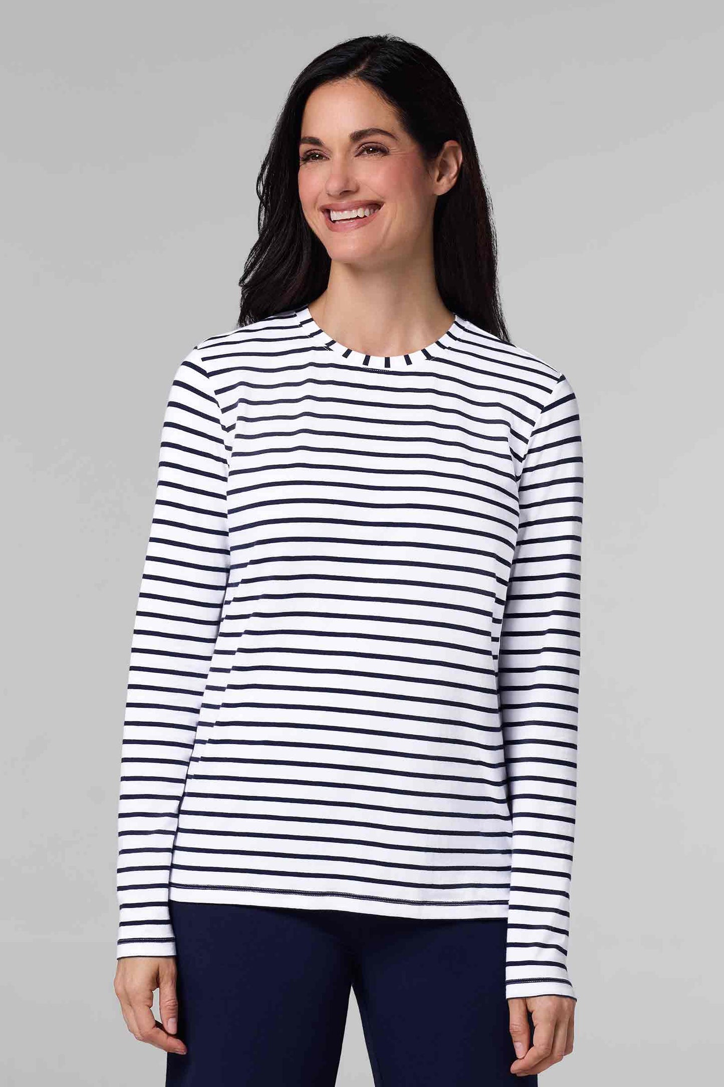 Color_White/Navy Stripe