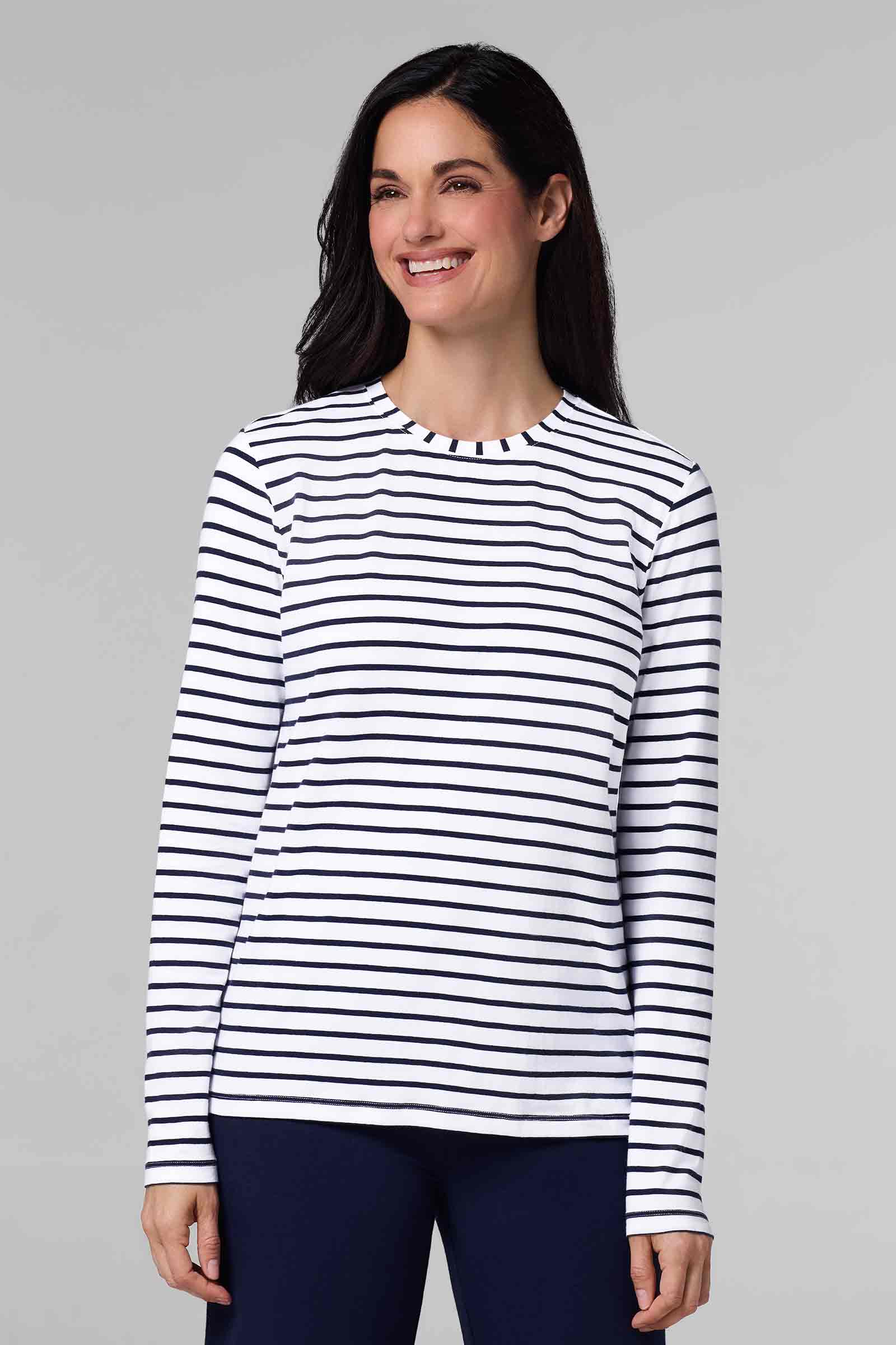 Color_White/Navy Stripe