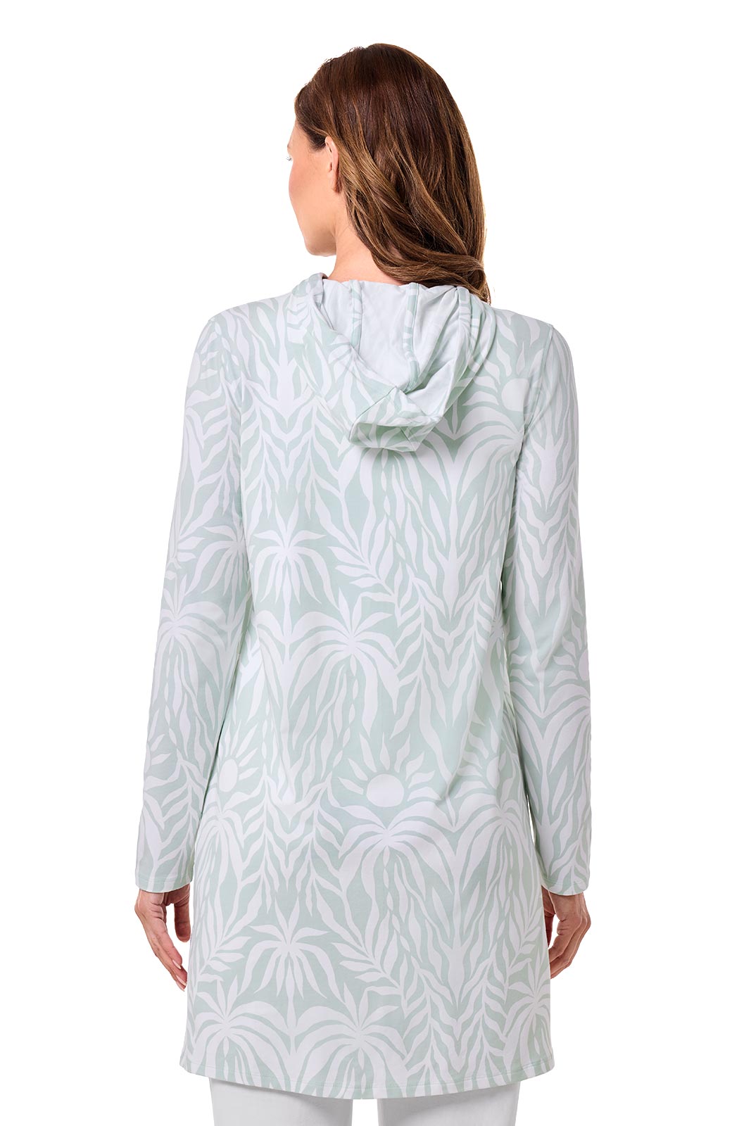 Women's Cabana Hoodie | Misty Aqua American Palm