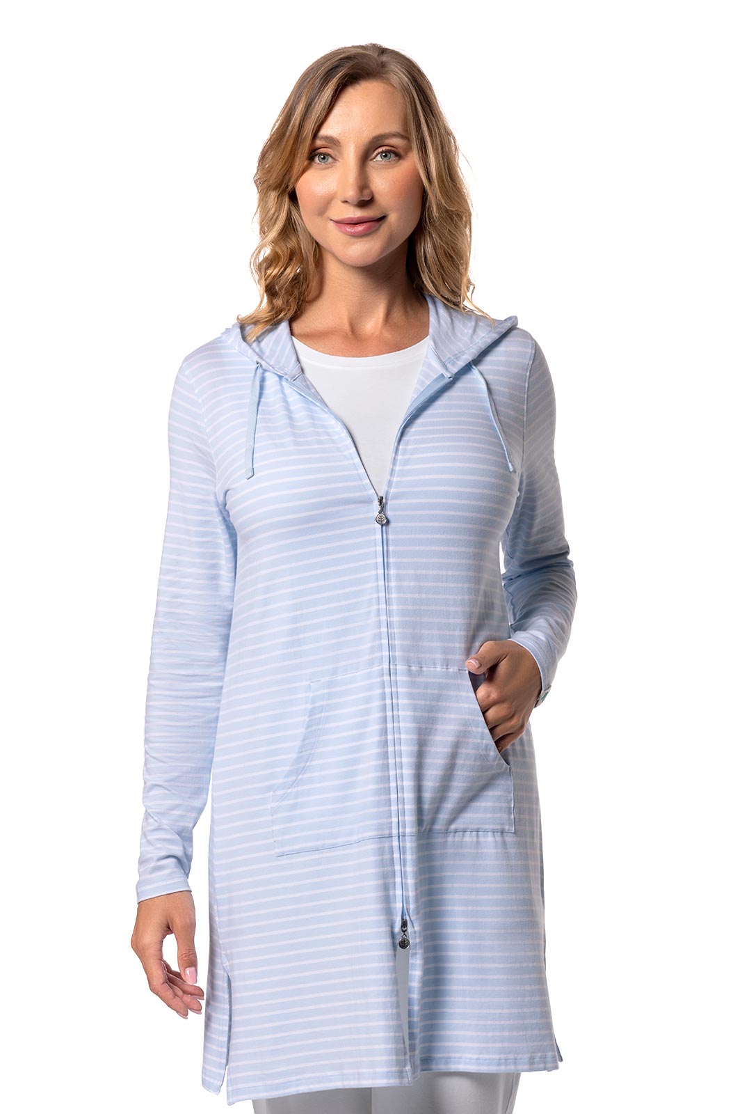 Women's Cabana Hoodie | Skyride/White Stripe