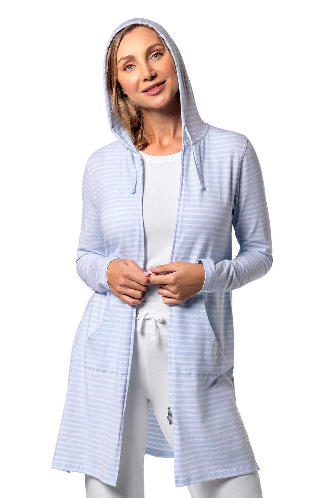 Women's Cabana Hoodie | Skyride/White Stripe