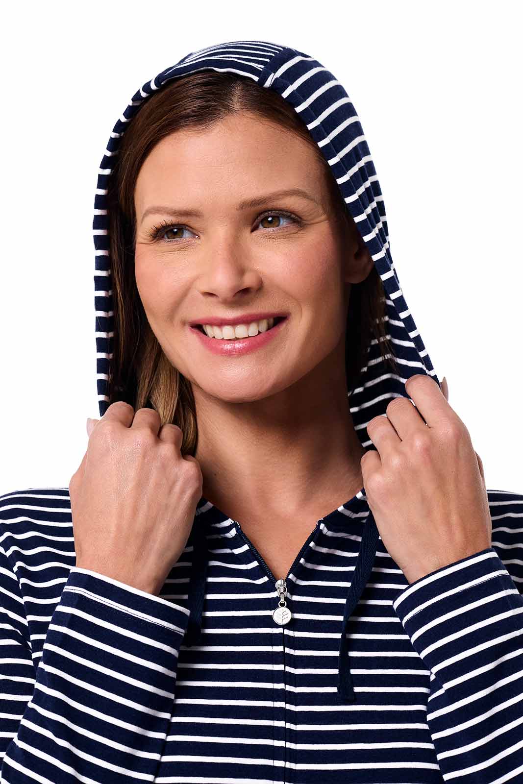 Women's Cabana Hoodie | Navy/White Stripe